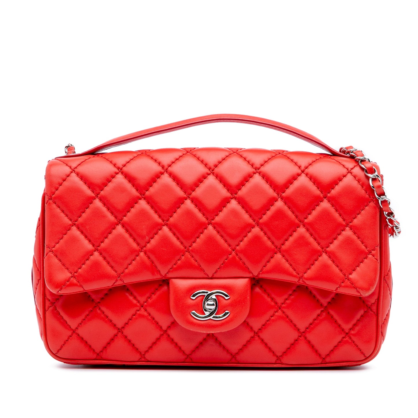 Chanel Jumbo Lambskin Easy Carry Flap Satchel