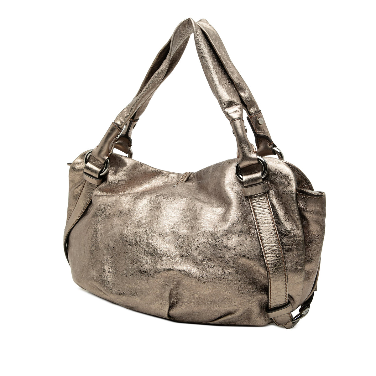 Celine Metallic Calfskin Bittersweet Hobo