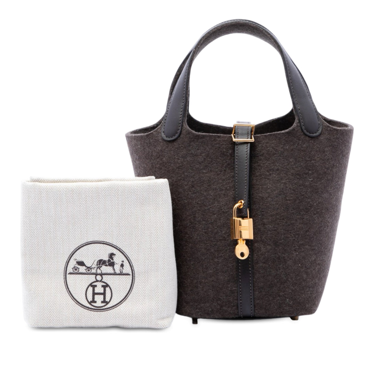 Hermès Felt and Swift Picotin Lock 18 — Brown