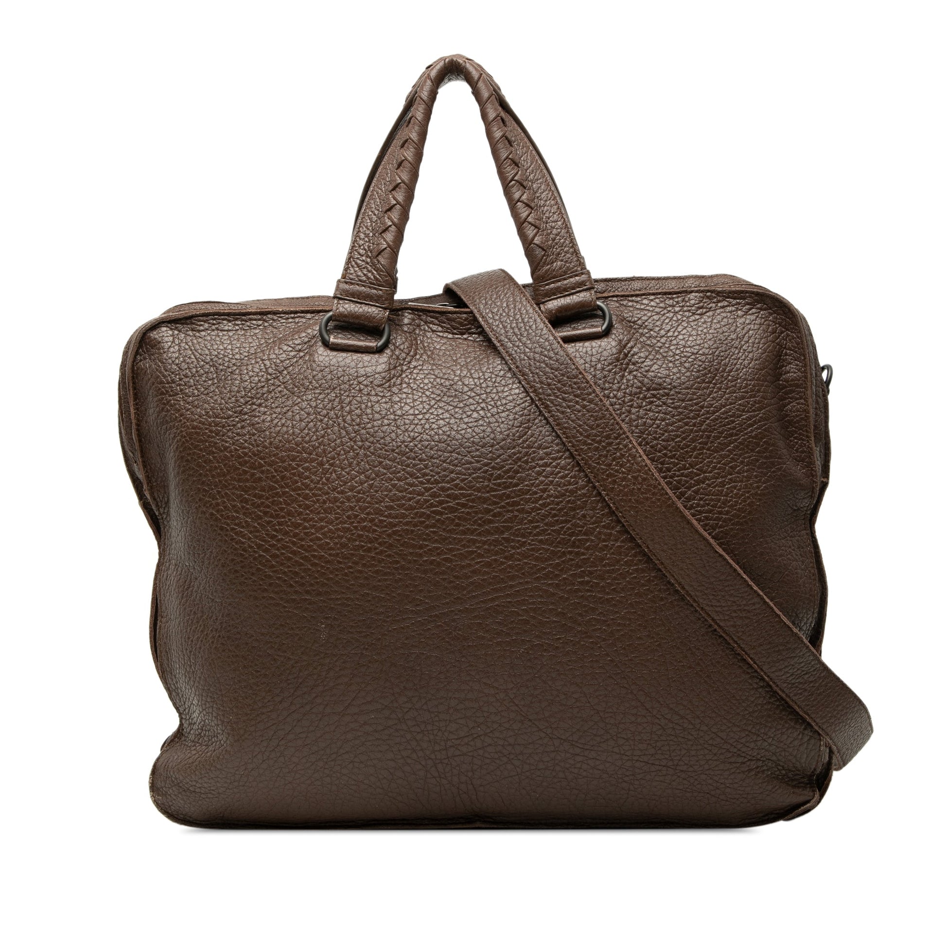Bottega Veneta Intrecciato Trimmed Cervo Business Bag