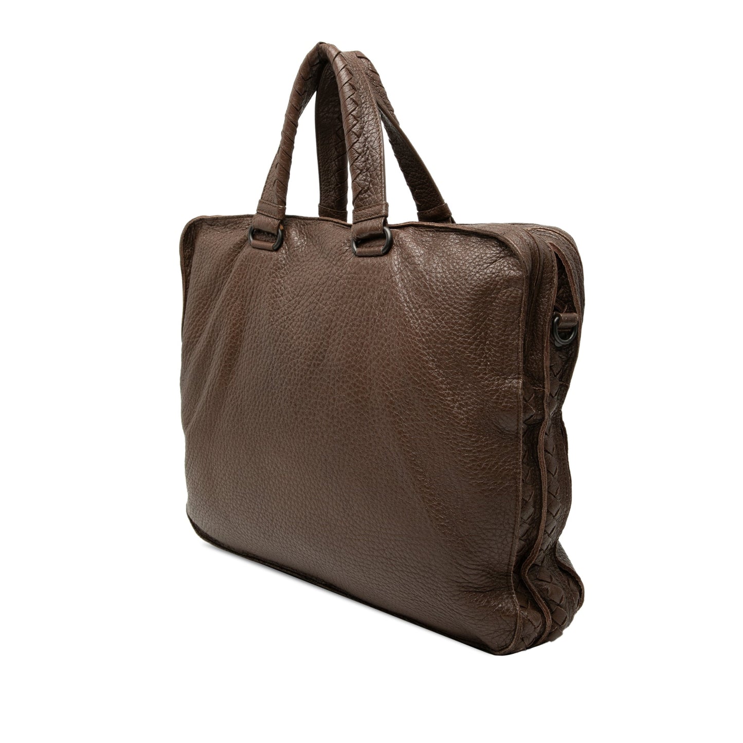Bottega Veneta Intrecciato Trimmed Cervo Business Bag
