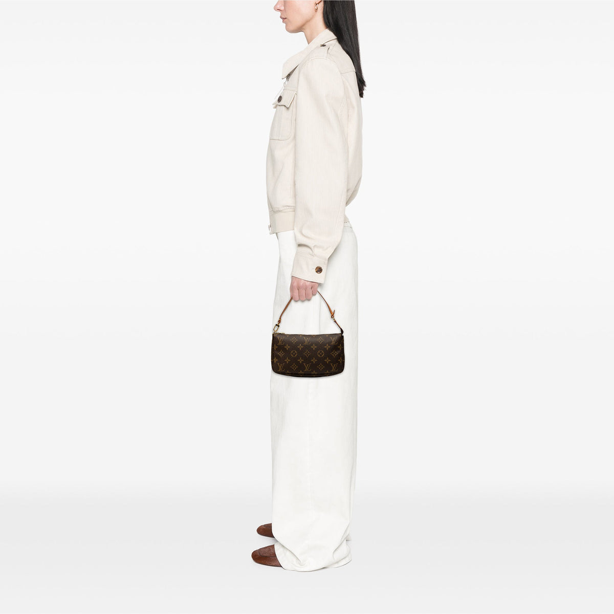 Louis Vuitton Monogram Pochette Accessoires — Brown