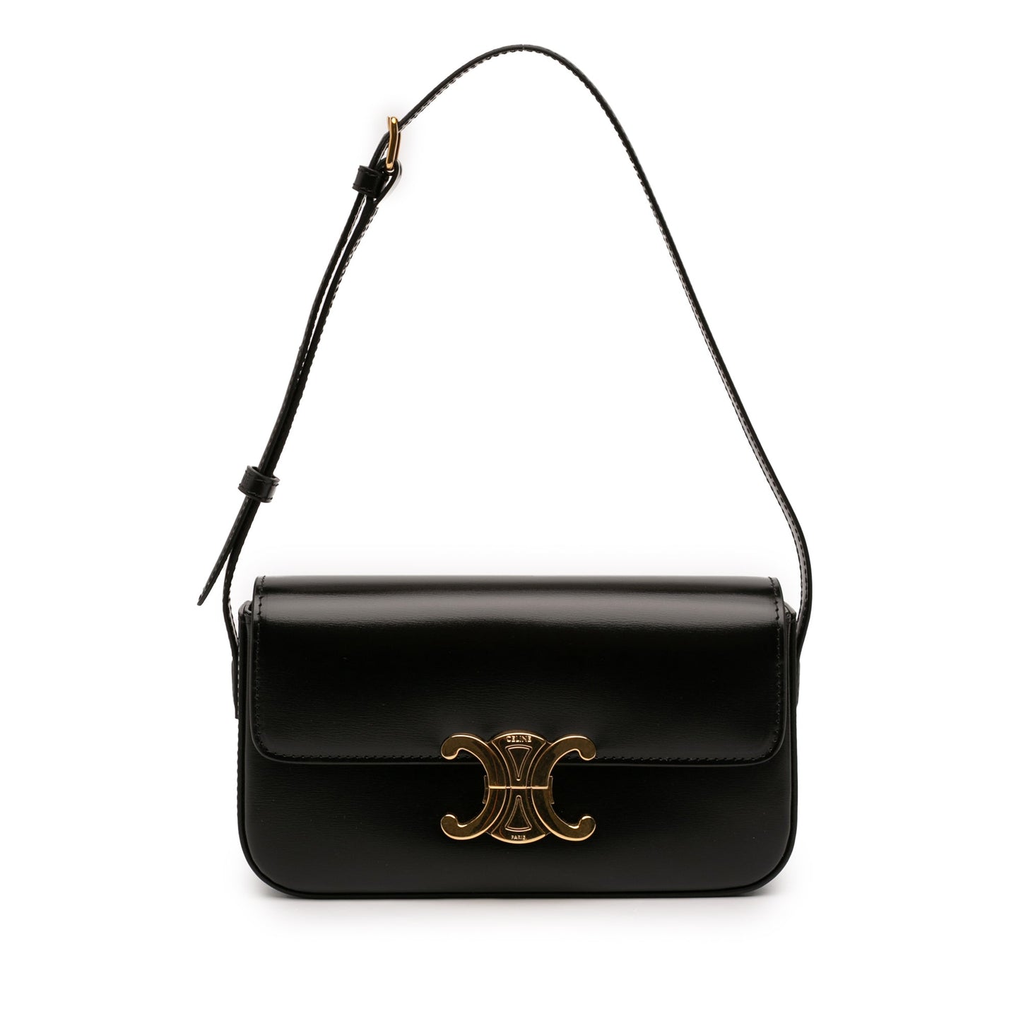 Shiny Calfskin Claude Shoulder Bag