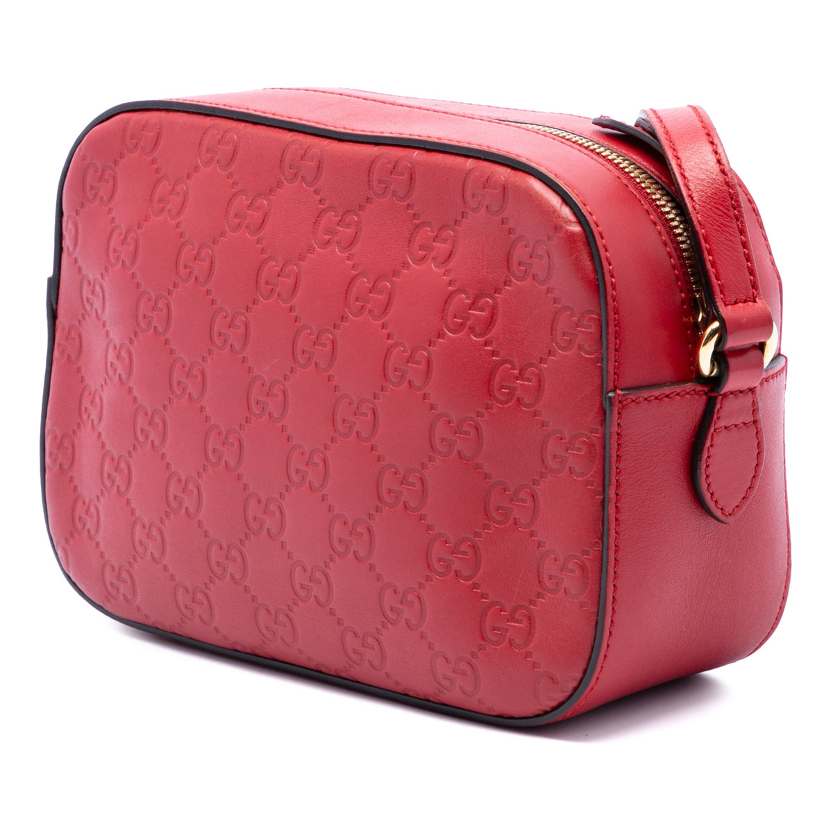 Gucci Guccissima Camera Bag — Red