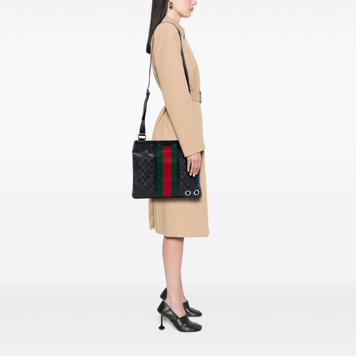 Gucci Fiat 500 Medium GG Imprime Web Messenger Bag