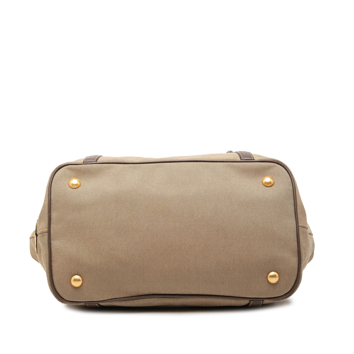 Prada Canvas Canapa Logo Bow Satchel — Beige