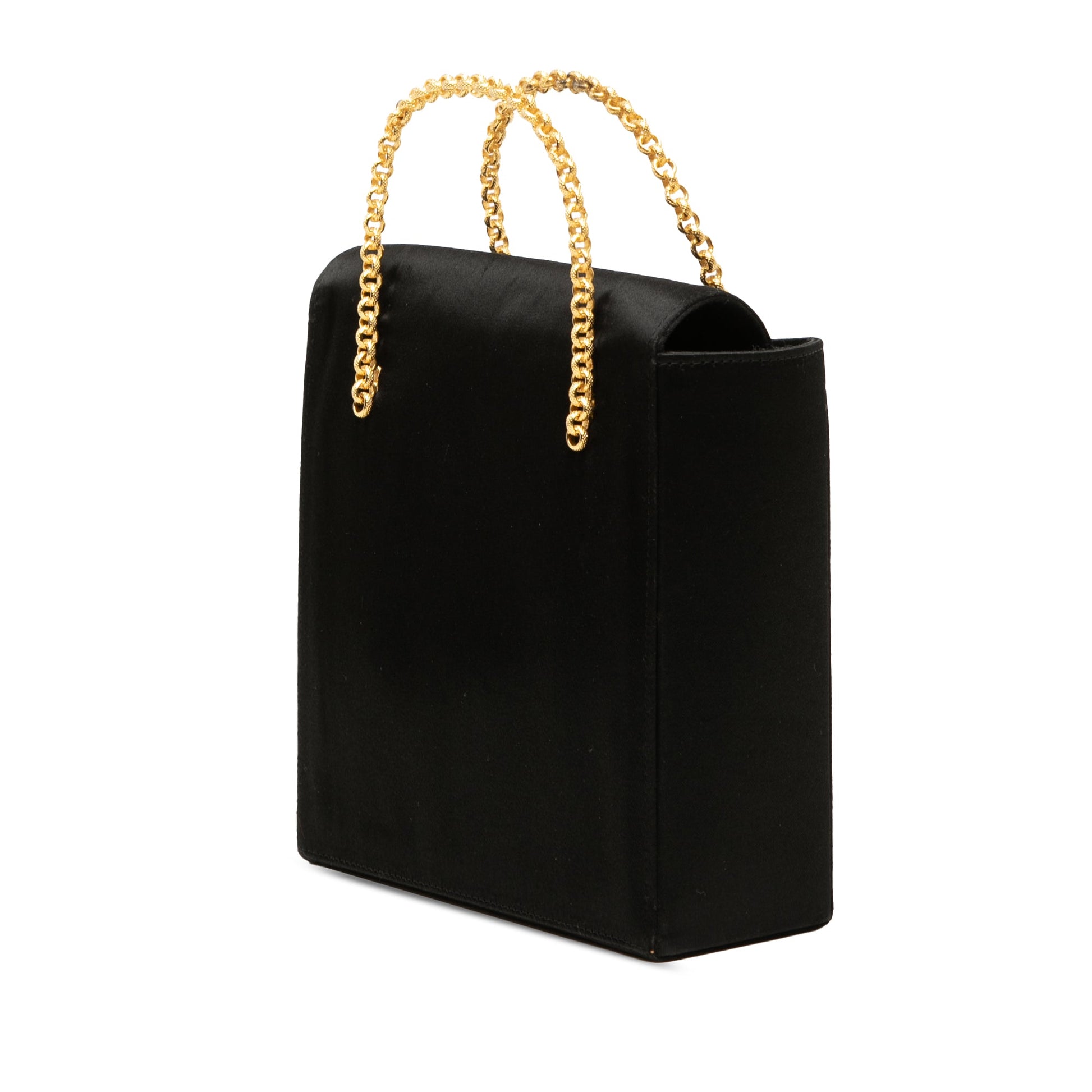 Celine Satin Starball Chain Top Handle Bag