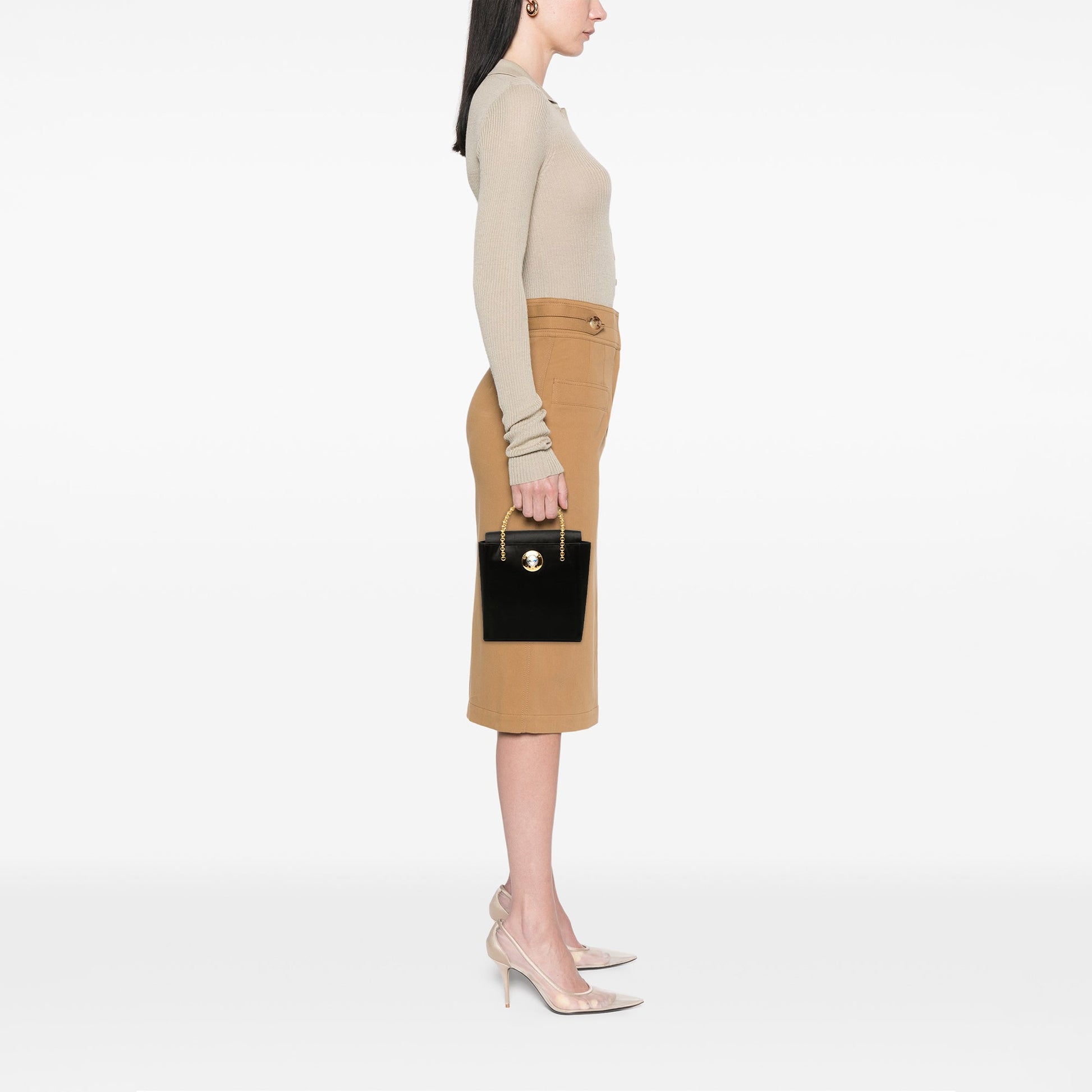 Celine Satin Starball Chain Top Handle Bag