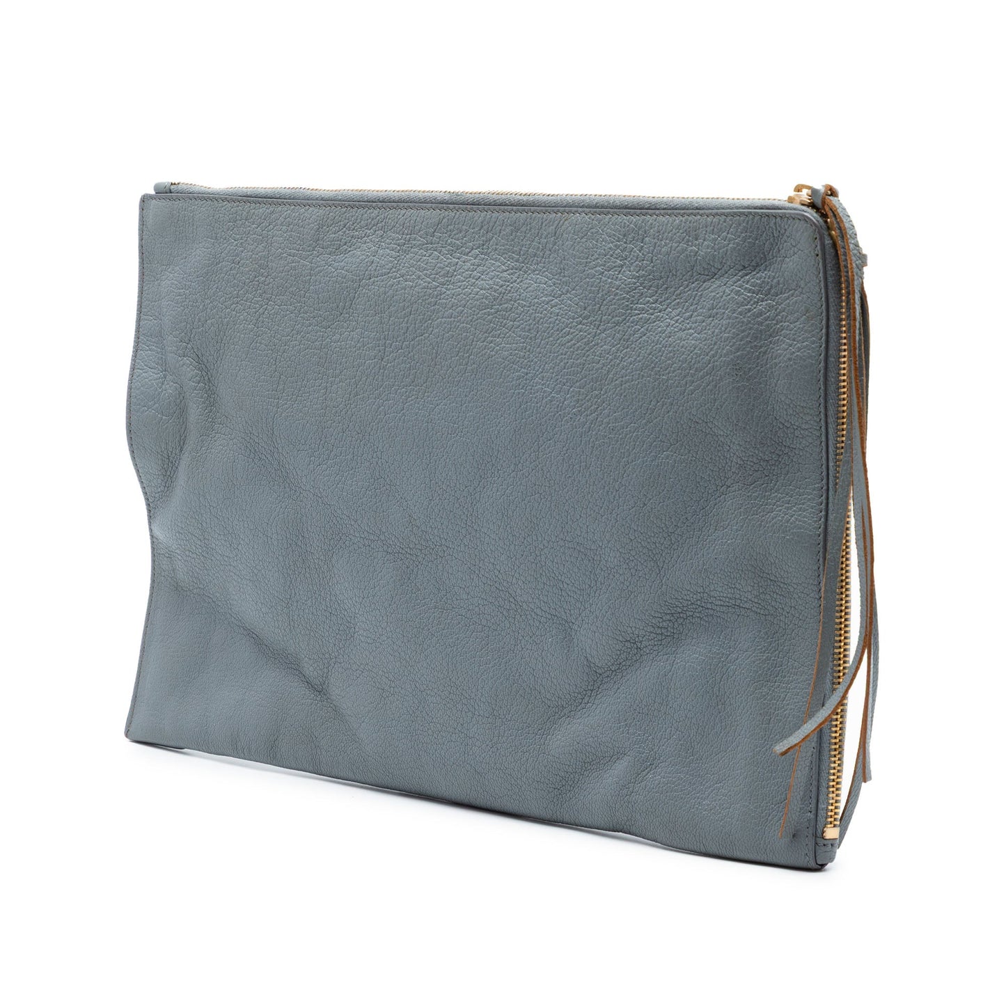 Balenciaga Goatskin Motocross Classic Metallic Edge Clutch