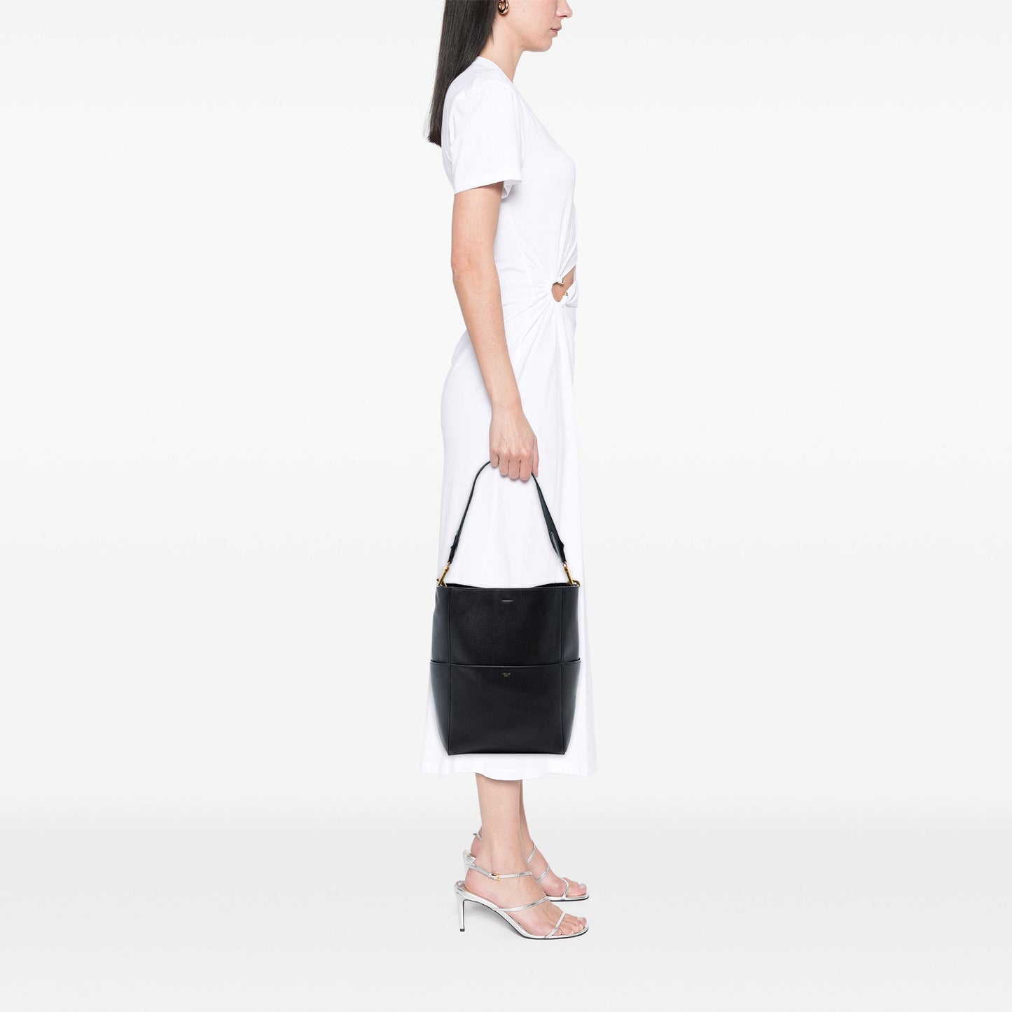 Medium Leather Seau Sangle Bucket Bag