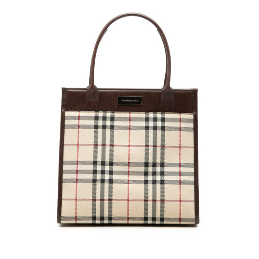 Burberry House Check Canvas Handbag