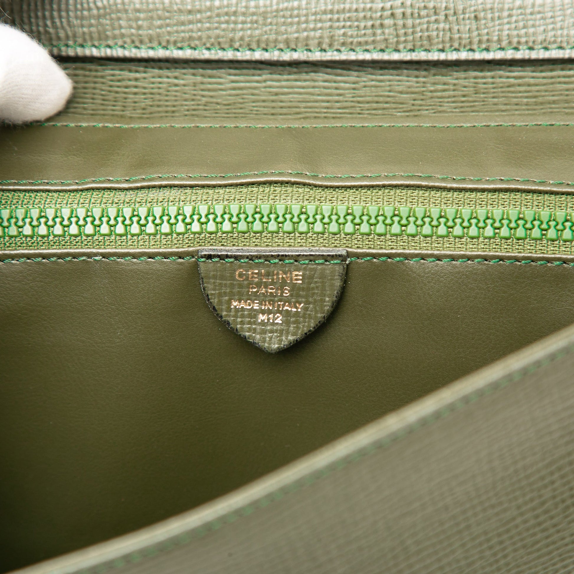 Celine Calfskin Circle Logo Envelope Flap Crossbody