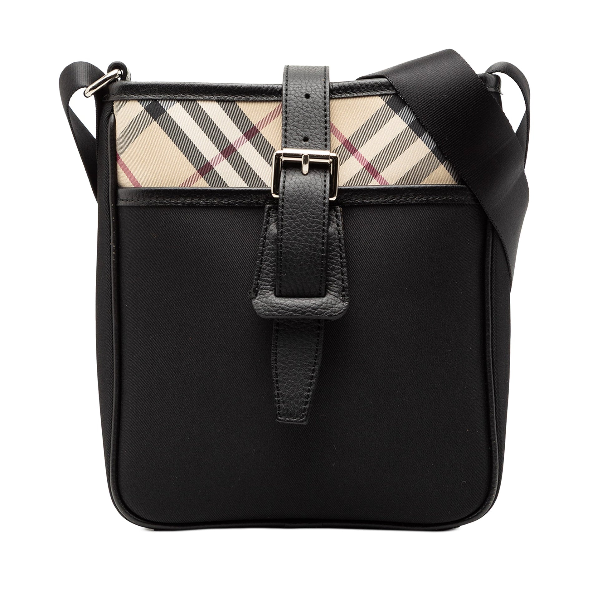 Burberry Nova Check Trimmed Canvas Crossbody
