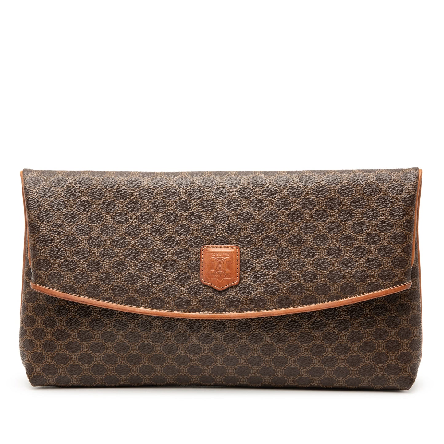 Celine Macadam Coated Canvas Clutch