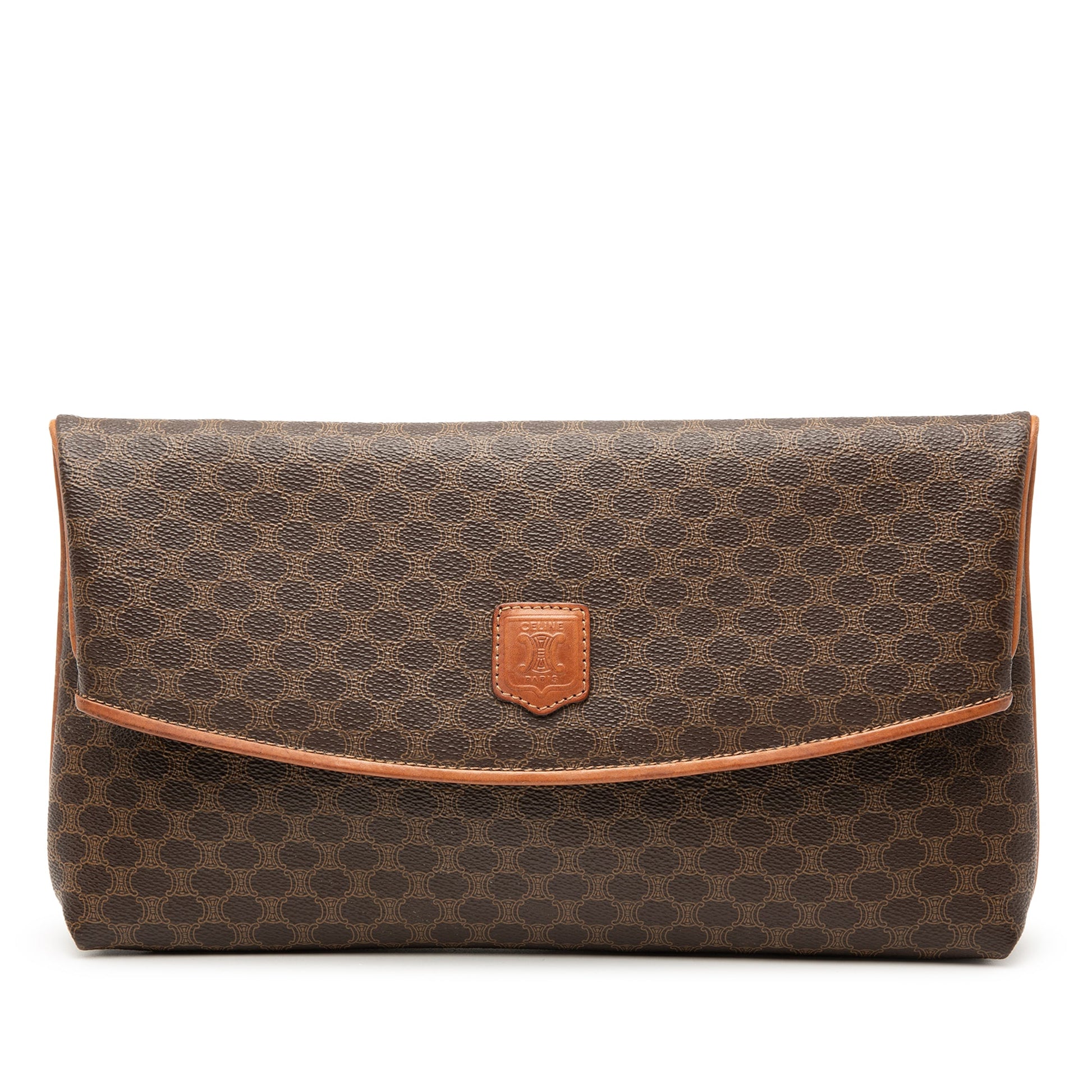Celine Macadam Coated Canvas Clutch