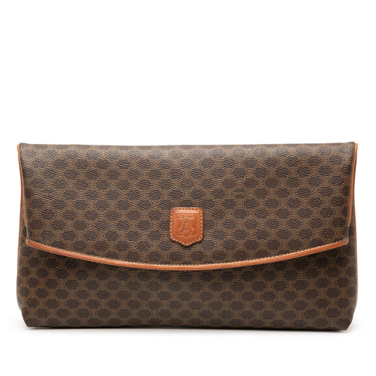 Celine Macadam Coated Canvas Clutch