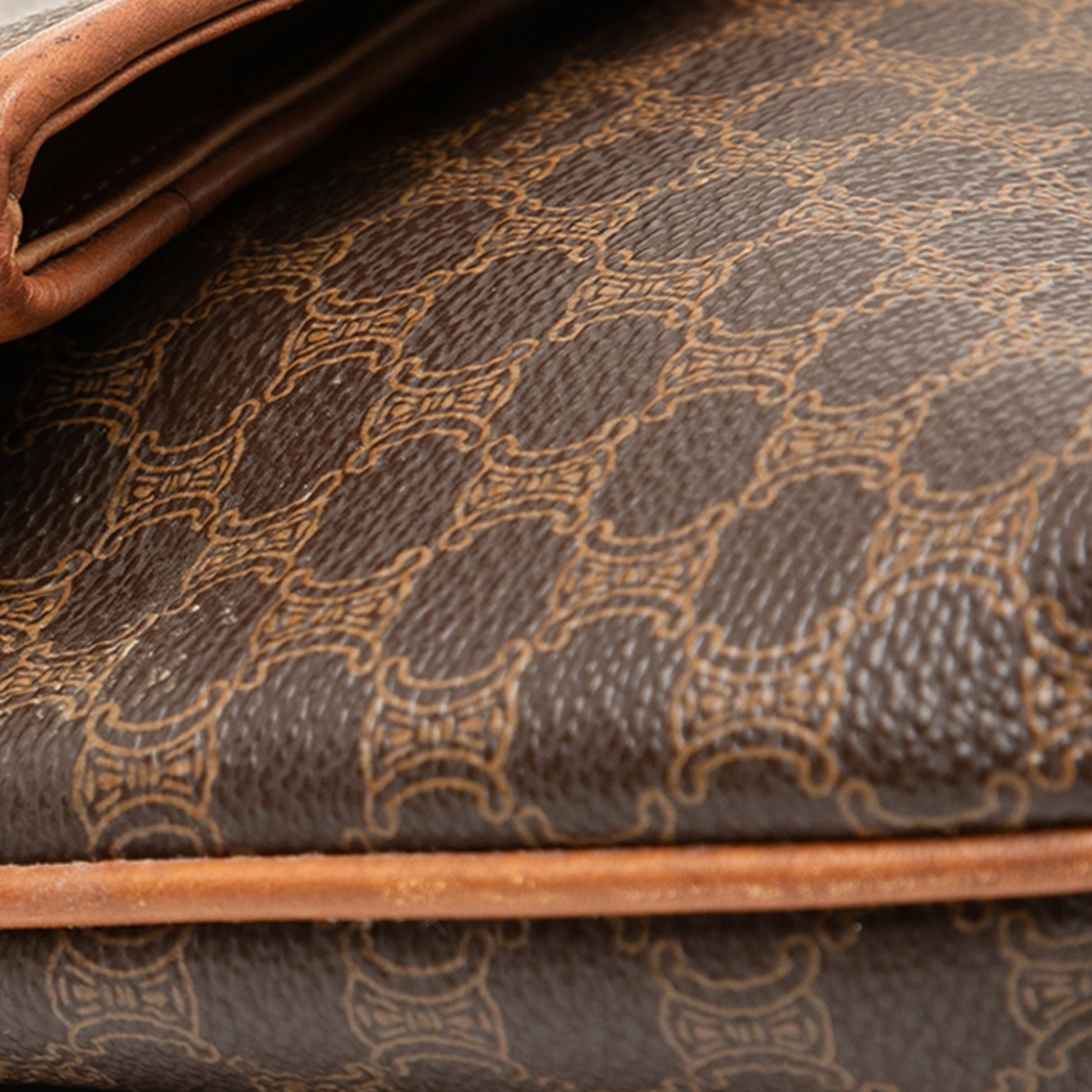 Celine Macadam Coated Canvas Clutch