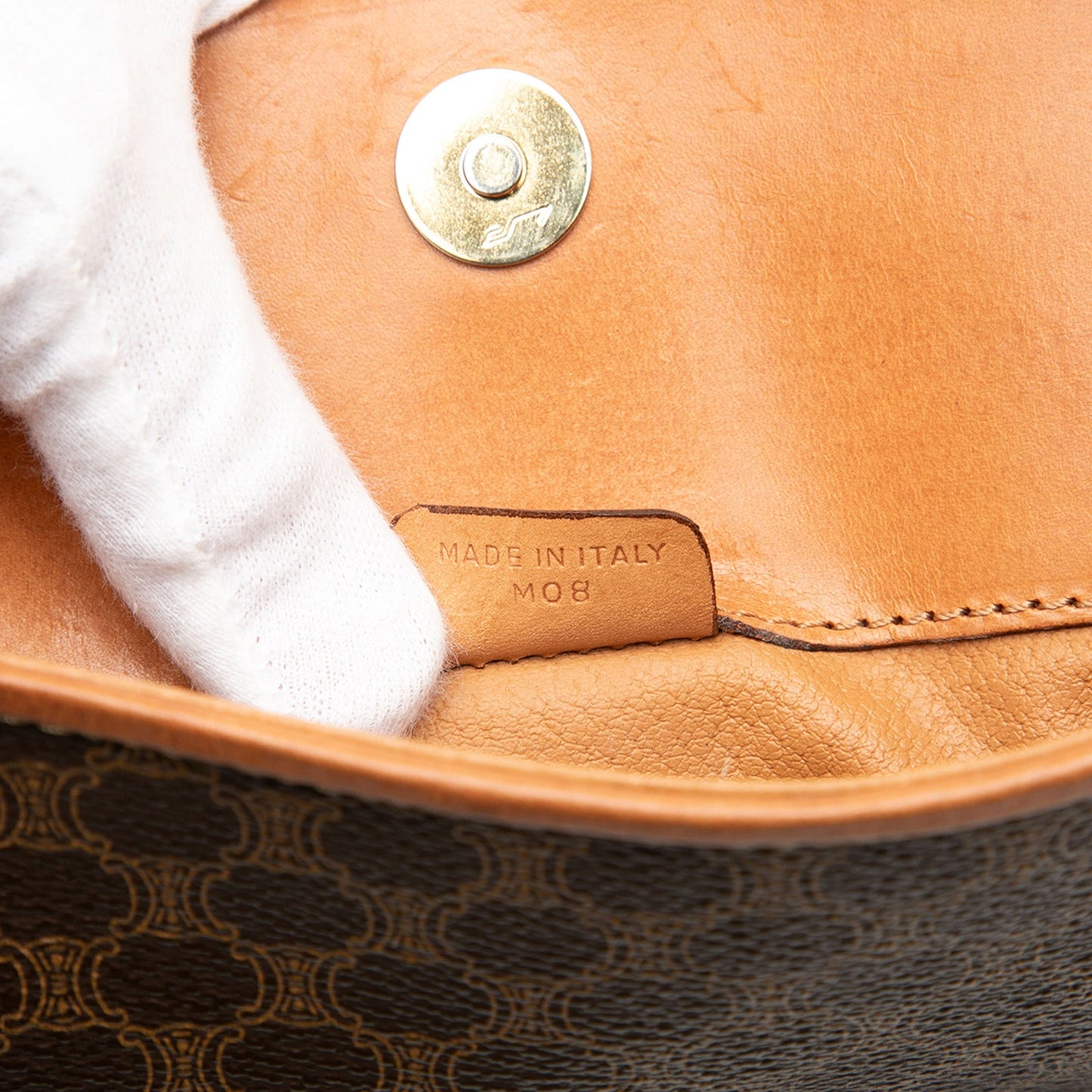 Celine Macadam Coated Canvas Clutch