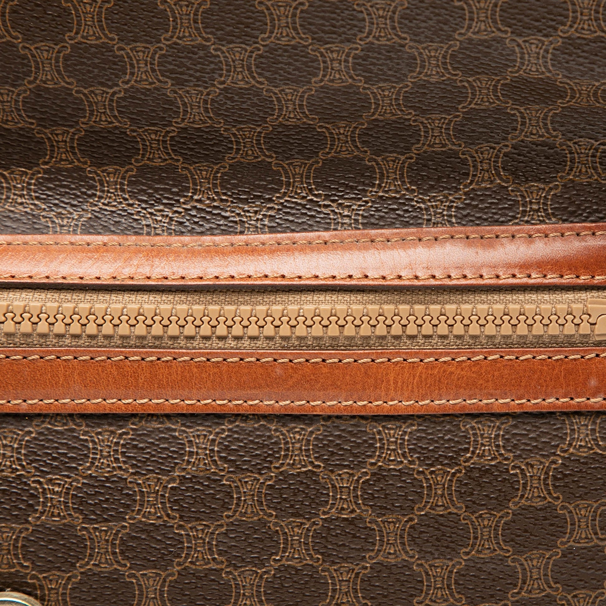 Celine Macadam Coated Canvas Clutch