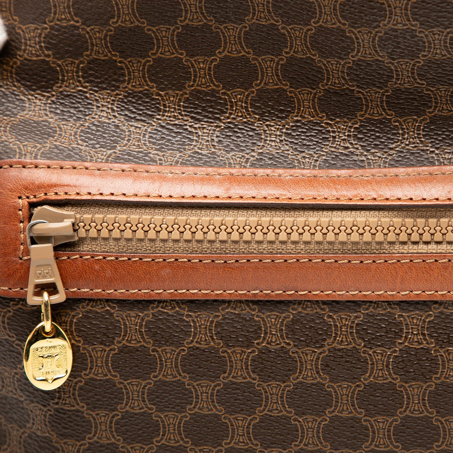 Celine Macadam Coated Canvas Clutch