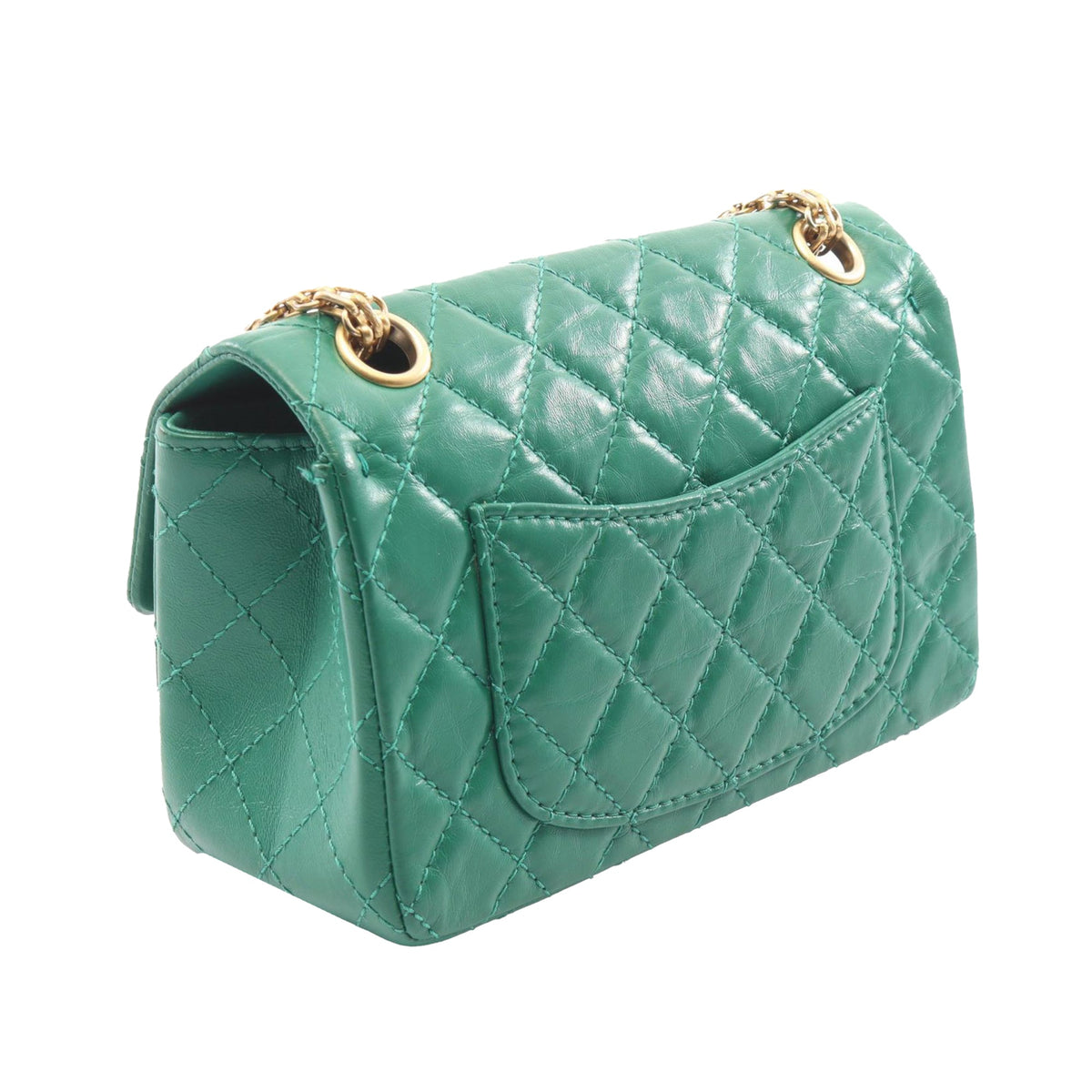 Chanel Quilted Aged Calfskin Reissue 2.55 Single Flap 224 — Green