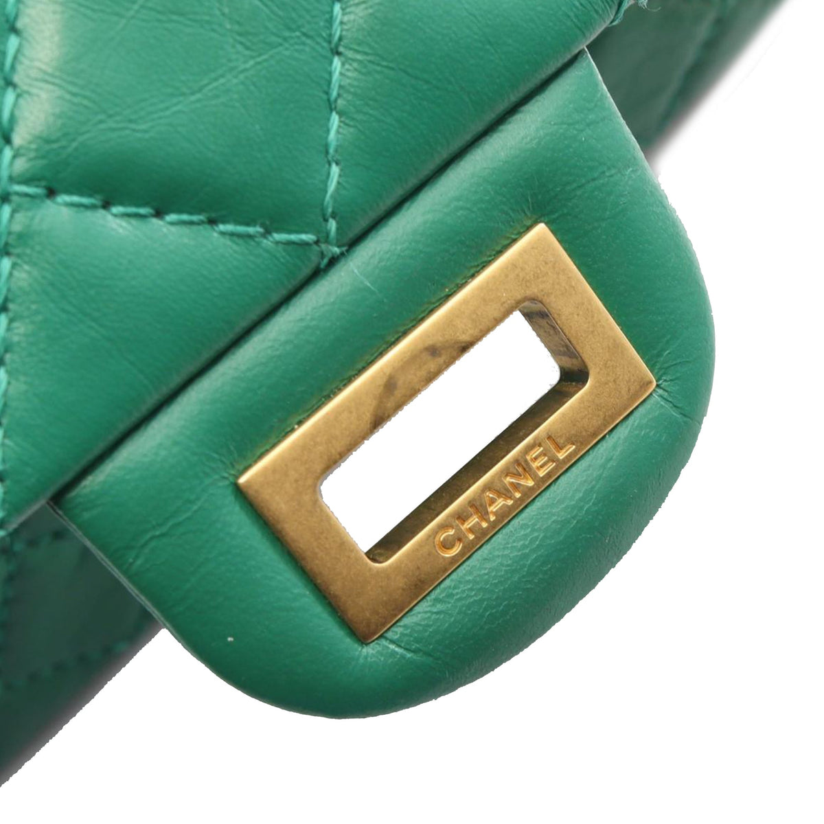 Chanel Quilted Aged Calfskin Reissue 2.55 Single Flap 224 — Green
