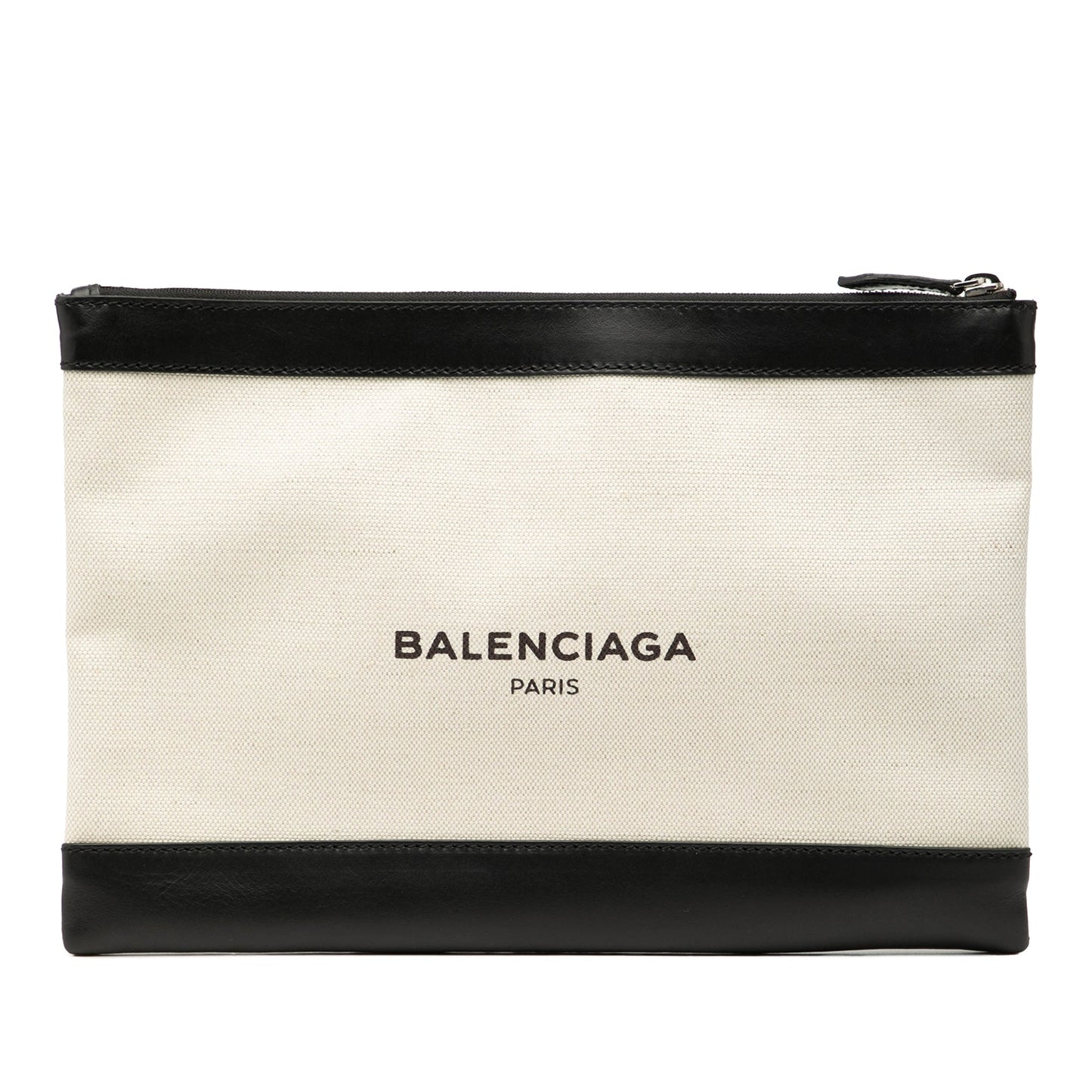 Balenciaga M Canvas Navy Clip Clutch