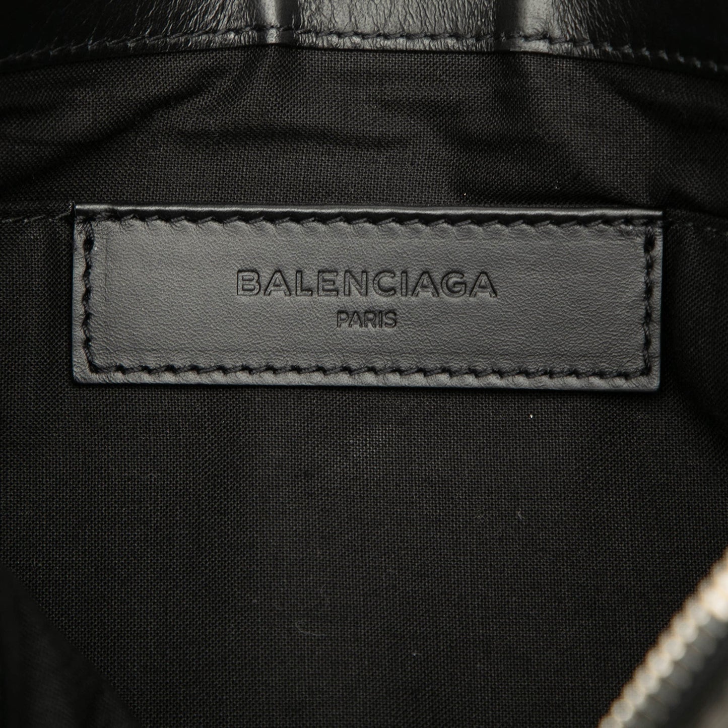 Balenciaga M Canvas Navy Clip Clutch