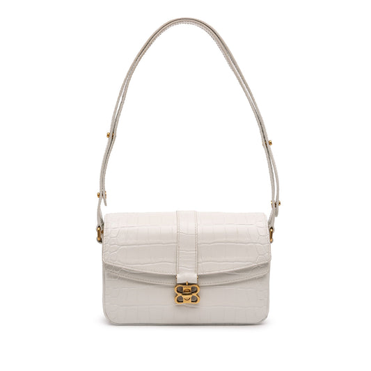 Small Croc Embossed Lady Flap