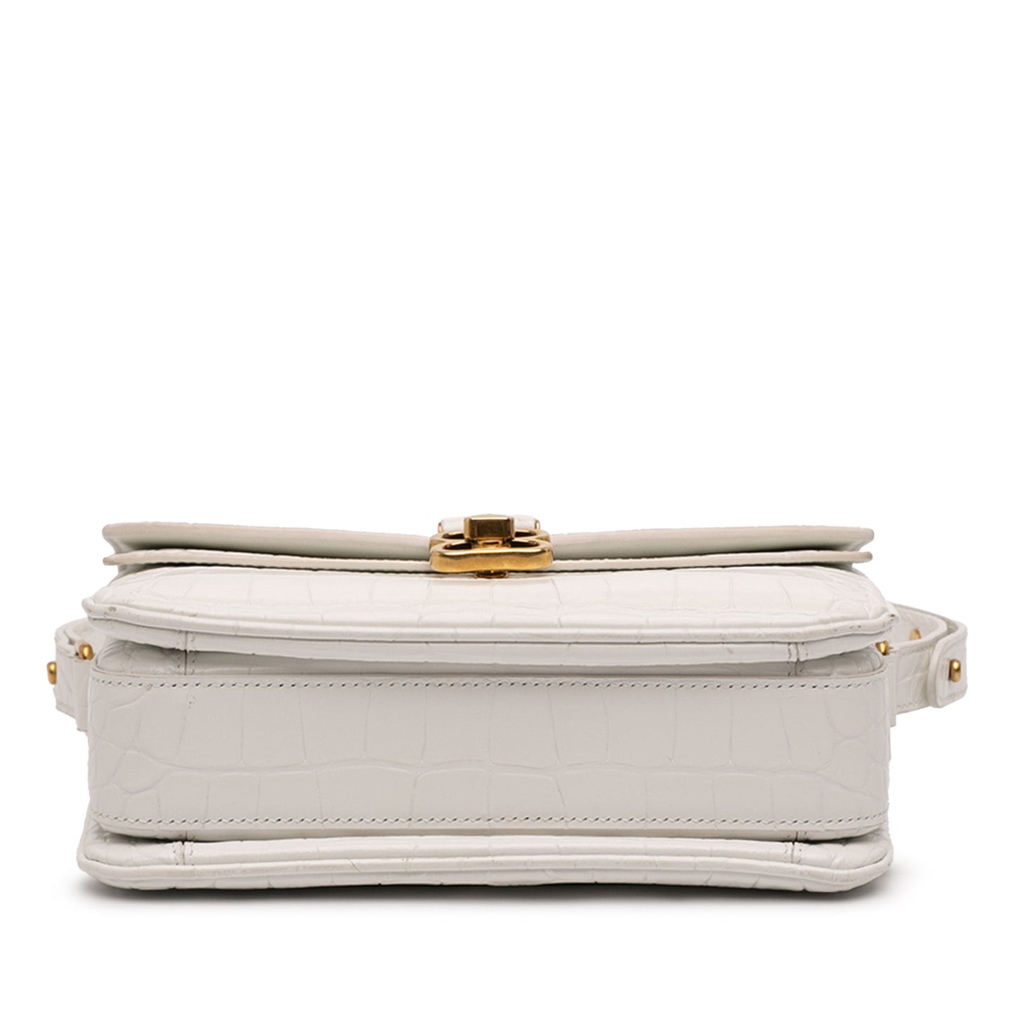 Small Croc Embossed Lady Flap