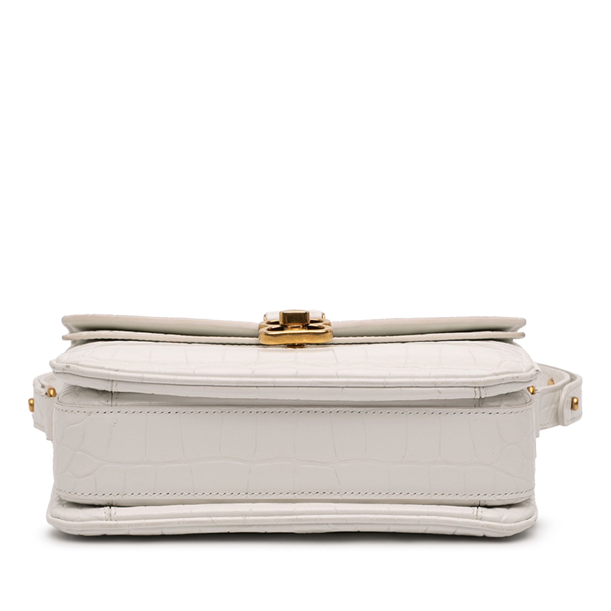 Small Croc Embossed Lady Flap