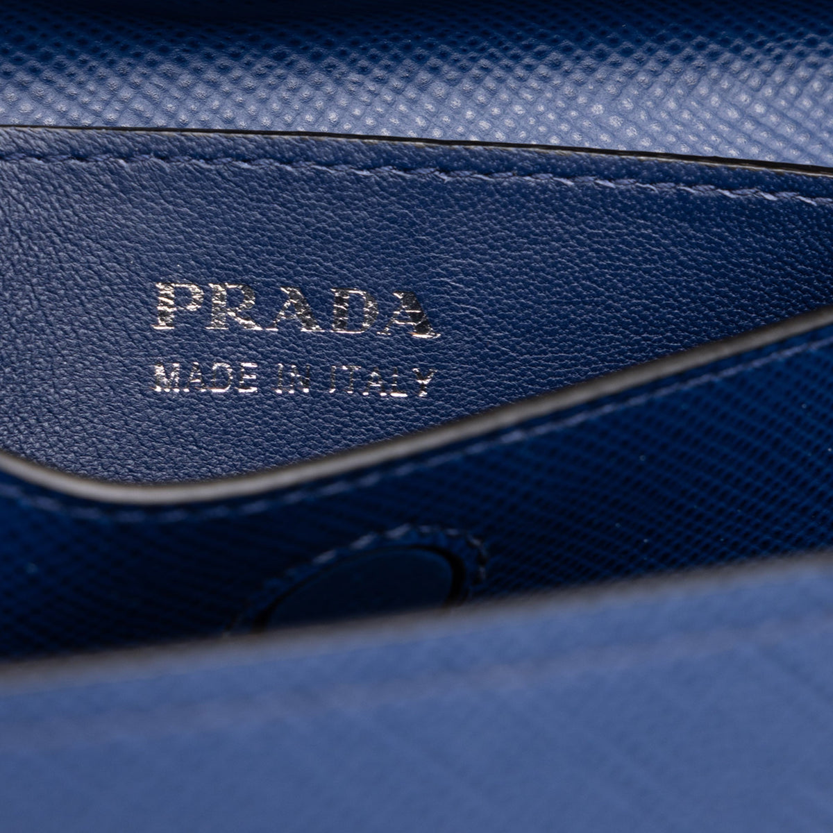 Prada Medium Saffiano Cuir Double Turnlock Satchel — Blue