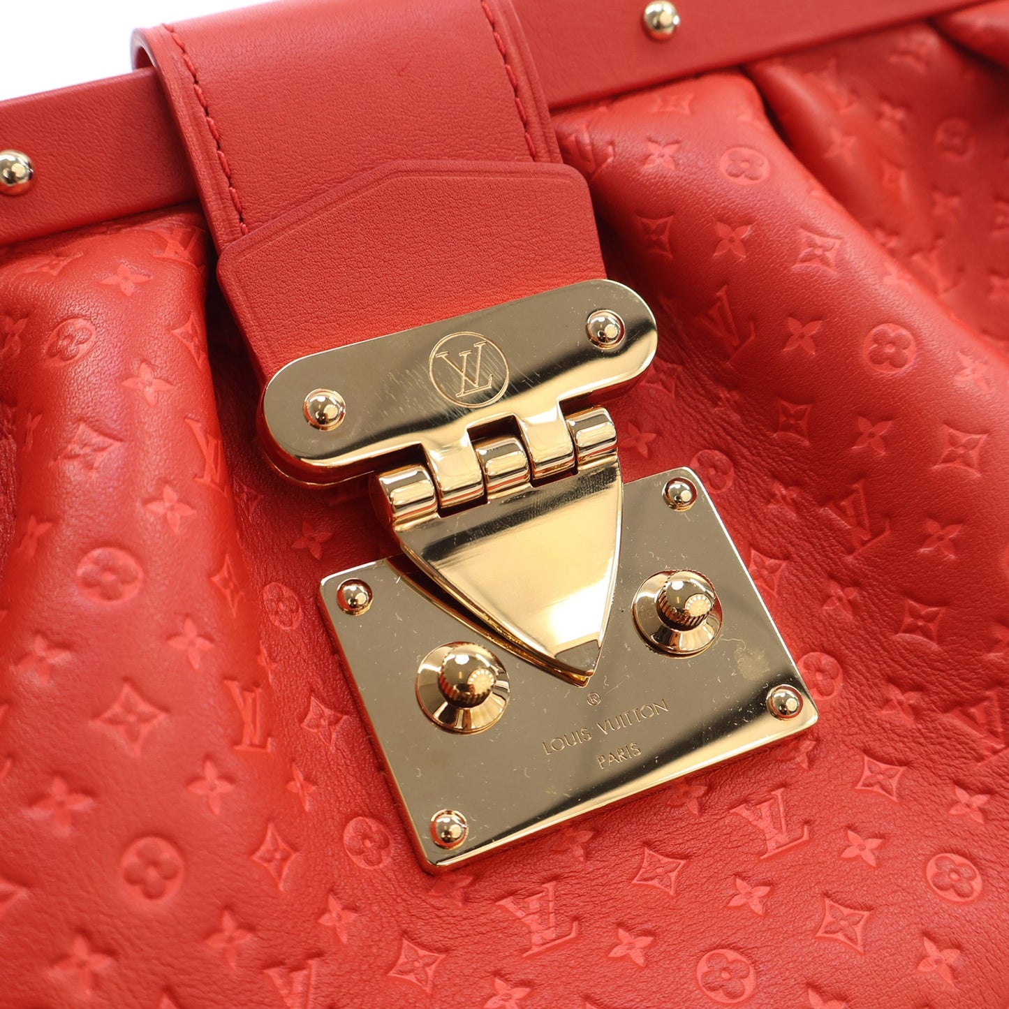 Louis Vuitton Embossed Calfskin Nanogram Satchel
