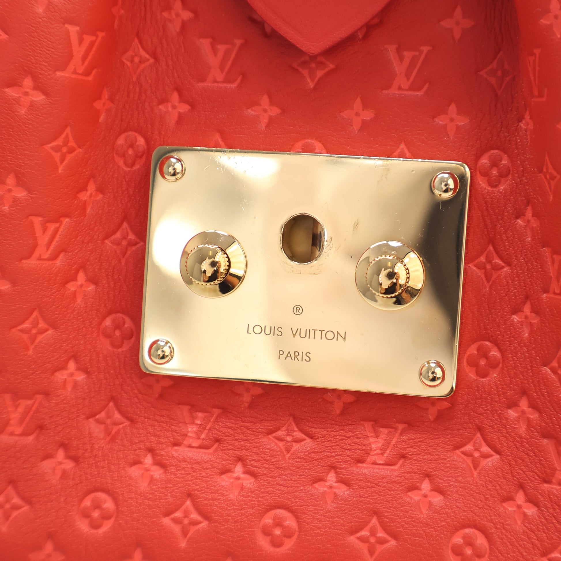 Louis Vuitton Embossed Calfskin Nanogram Satchel