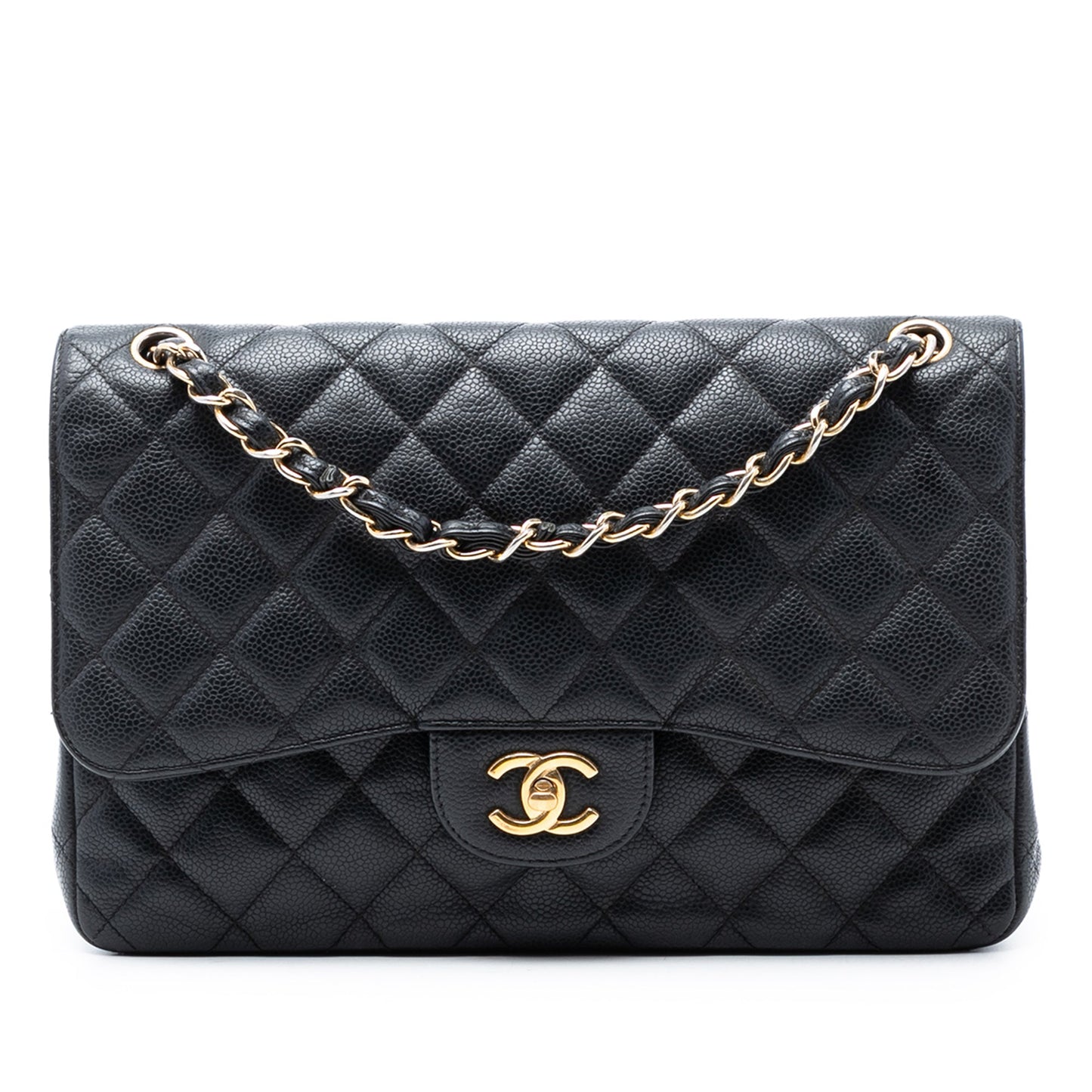 Jumbo Classic Caviar Double Flap