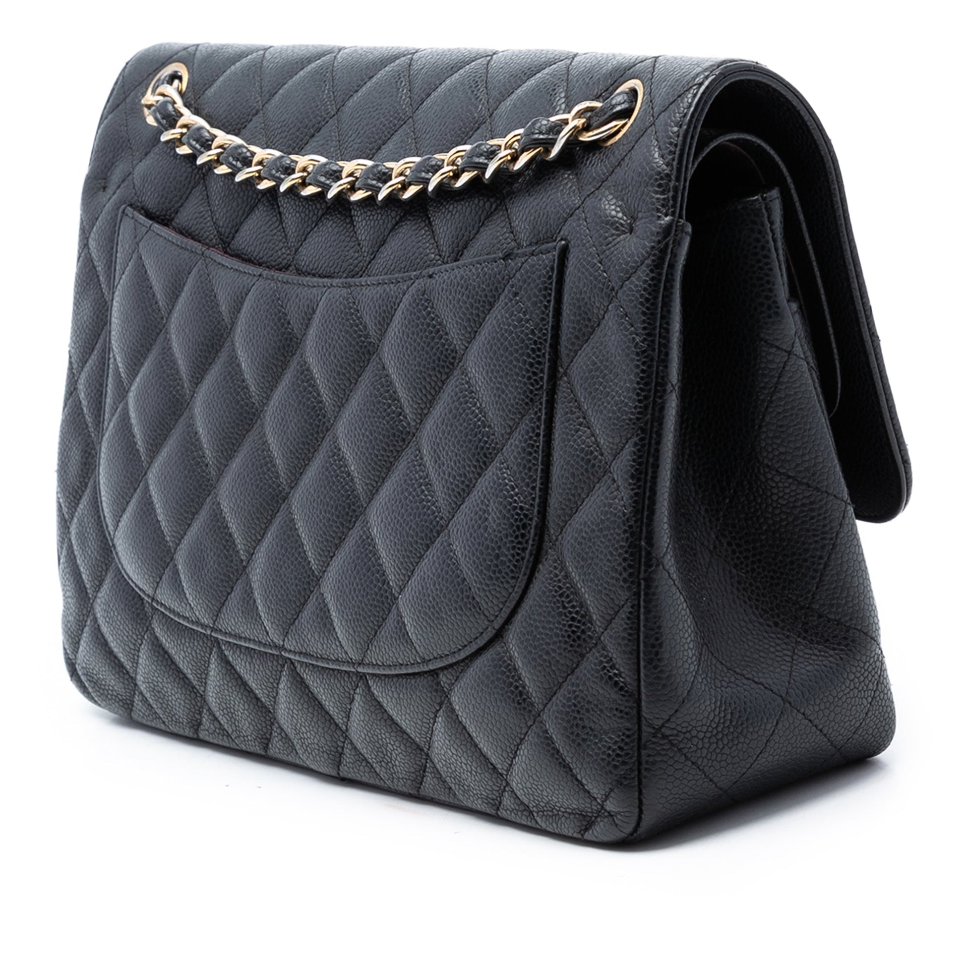 Jumbo Classic Caviar Double Flap