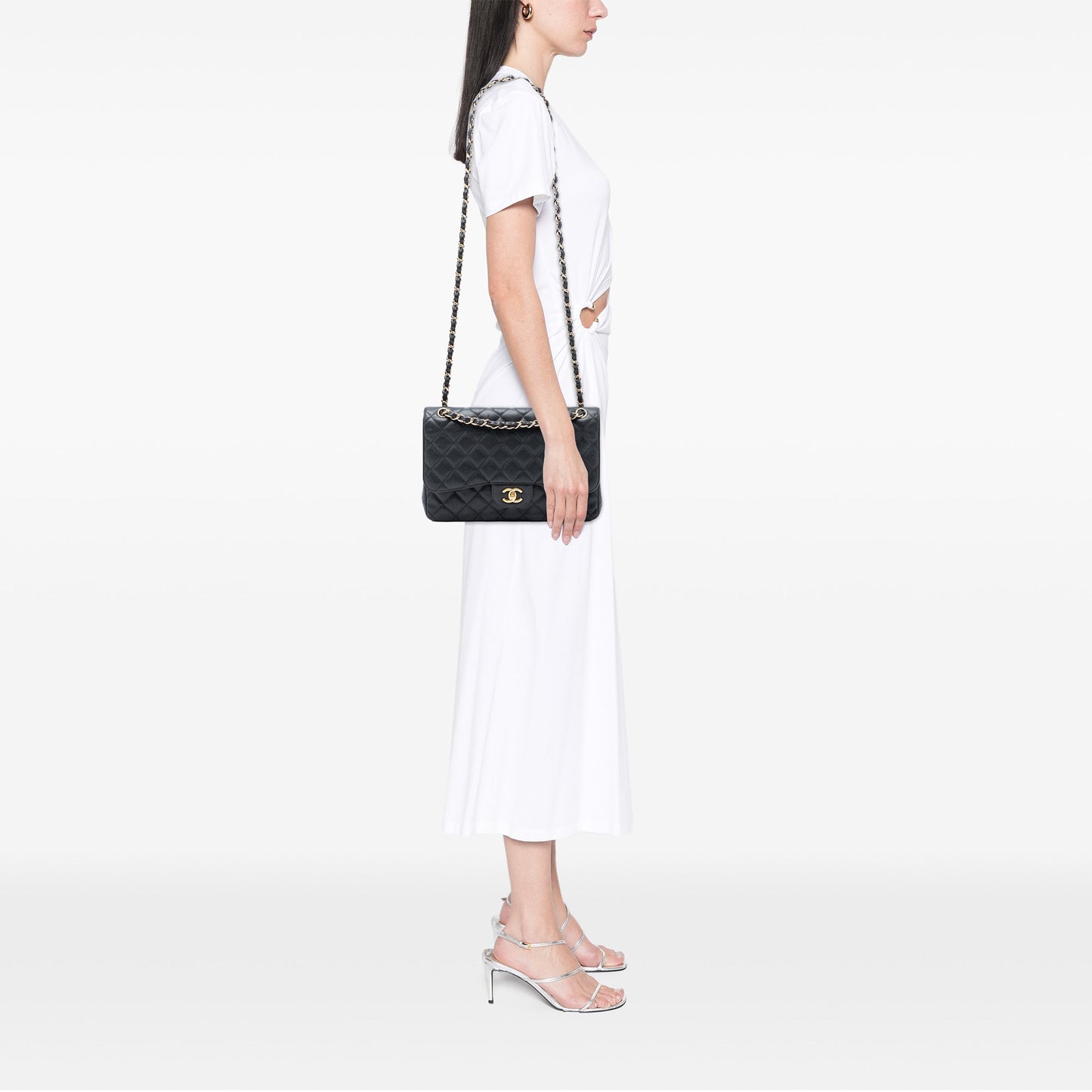Jumbo Classic Caviar Double Flap