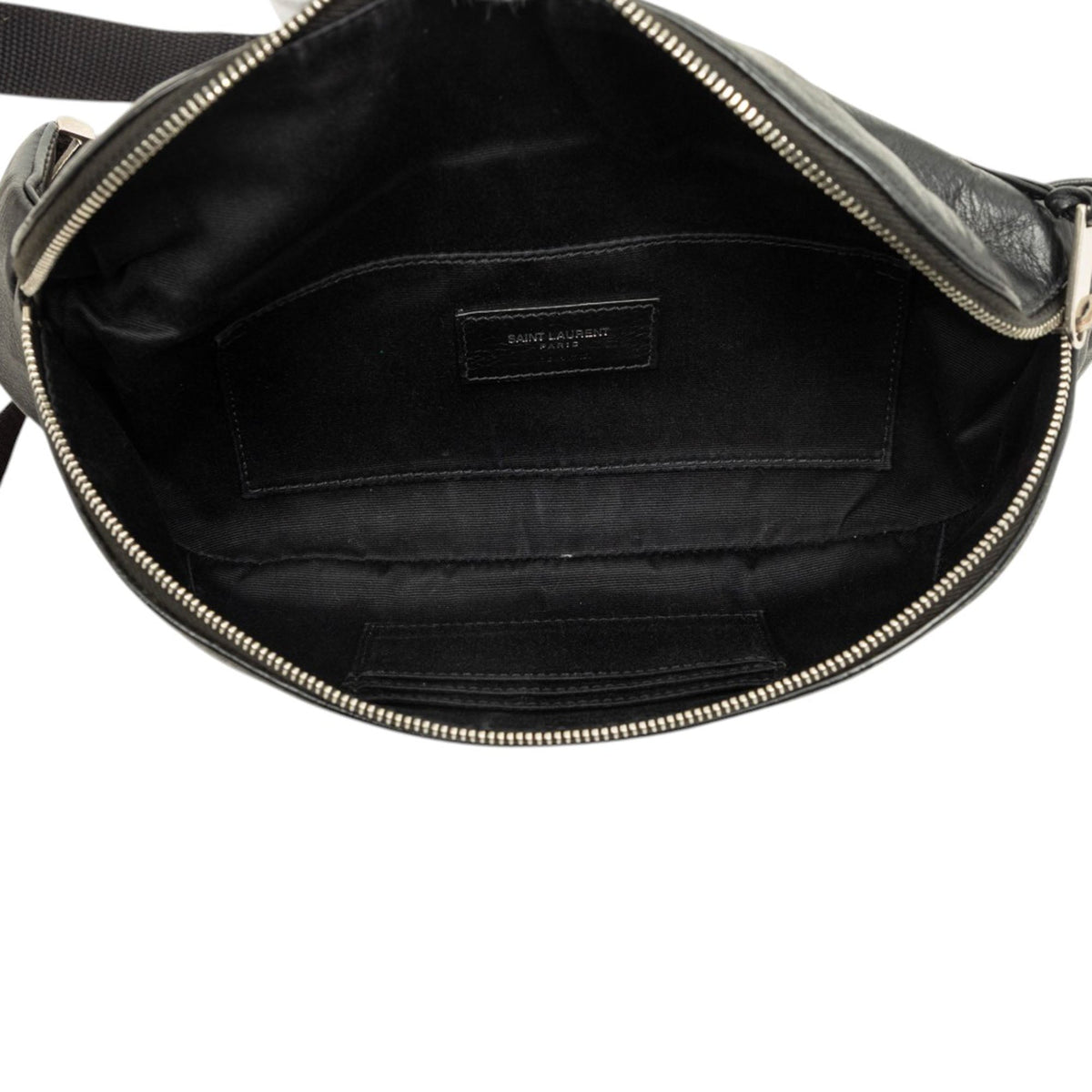 Saint Laurent Leather Marsupio Belt Bag — Black