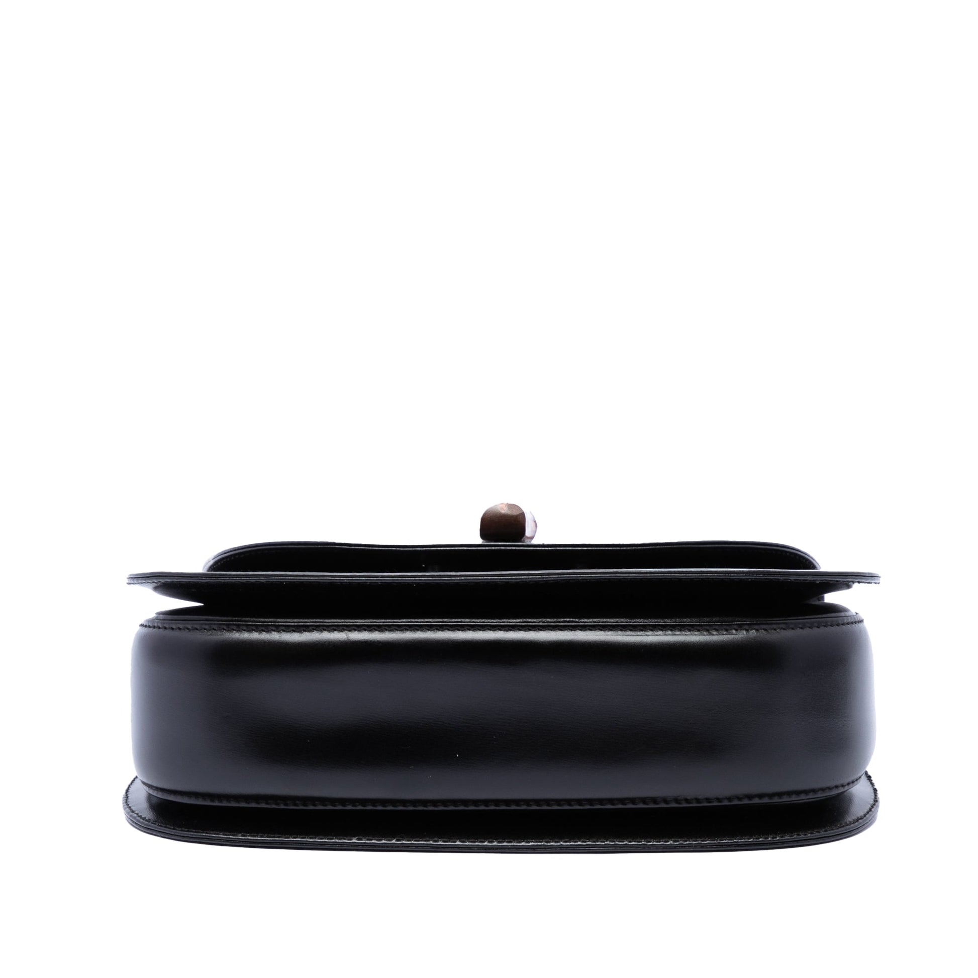 Gucci Small Calfskin Bamboo Top Handle Bag