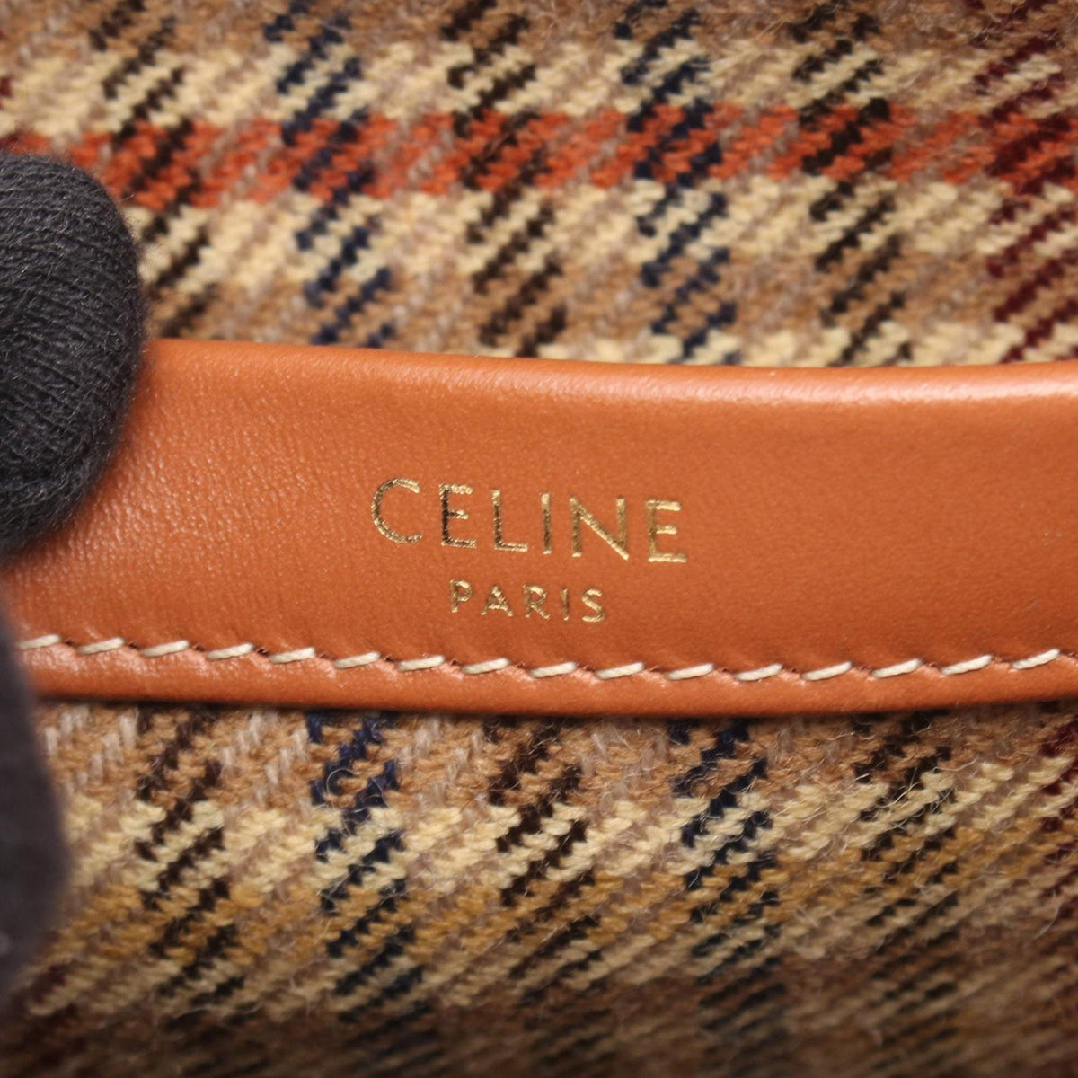 Celine Small Tweed Triomphe Cabas Thais Tote