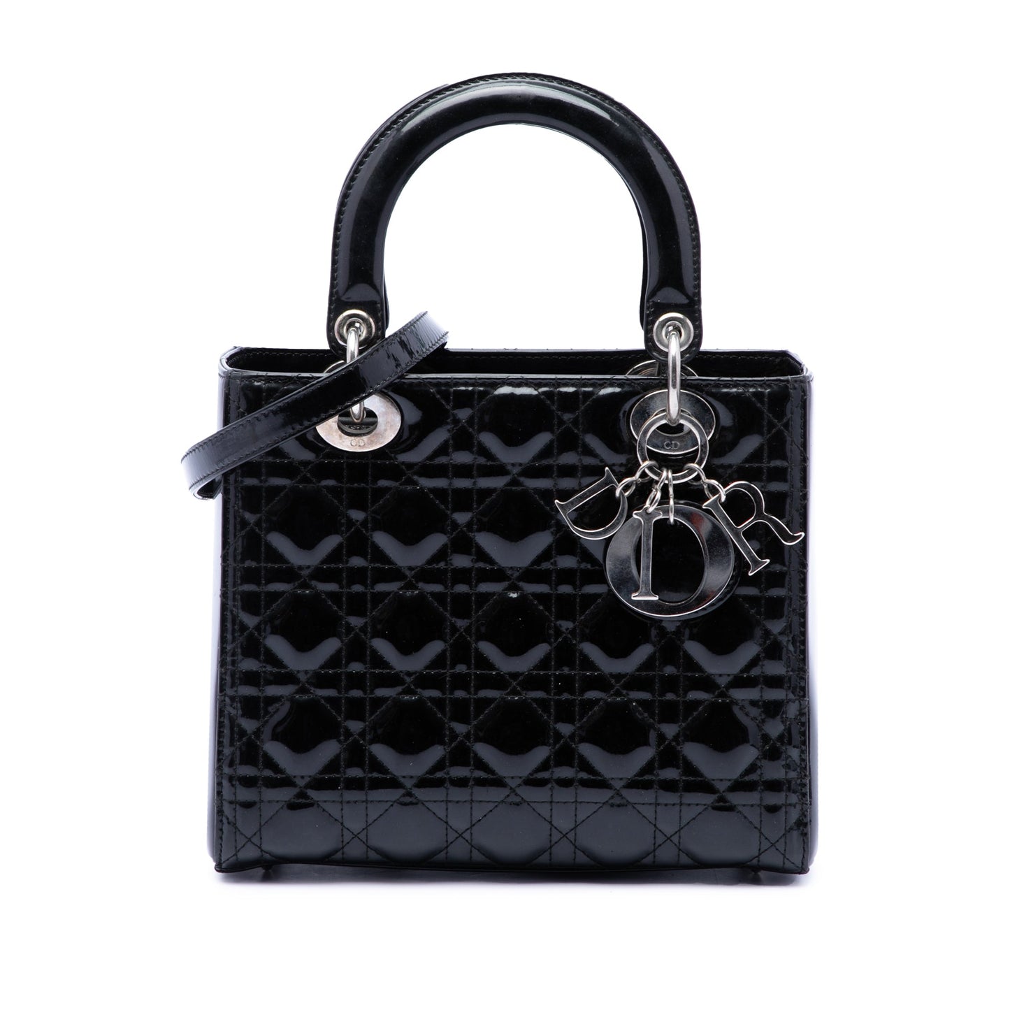 Dior Medium Patent Cannage Lady Dior