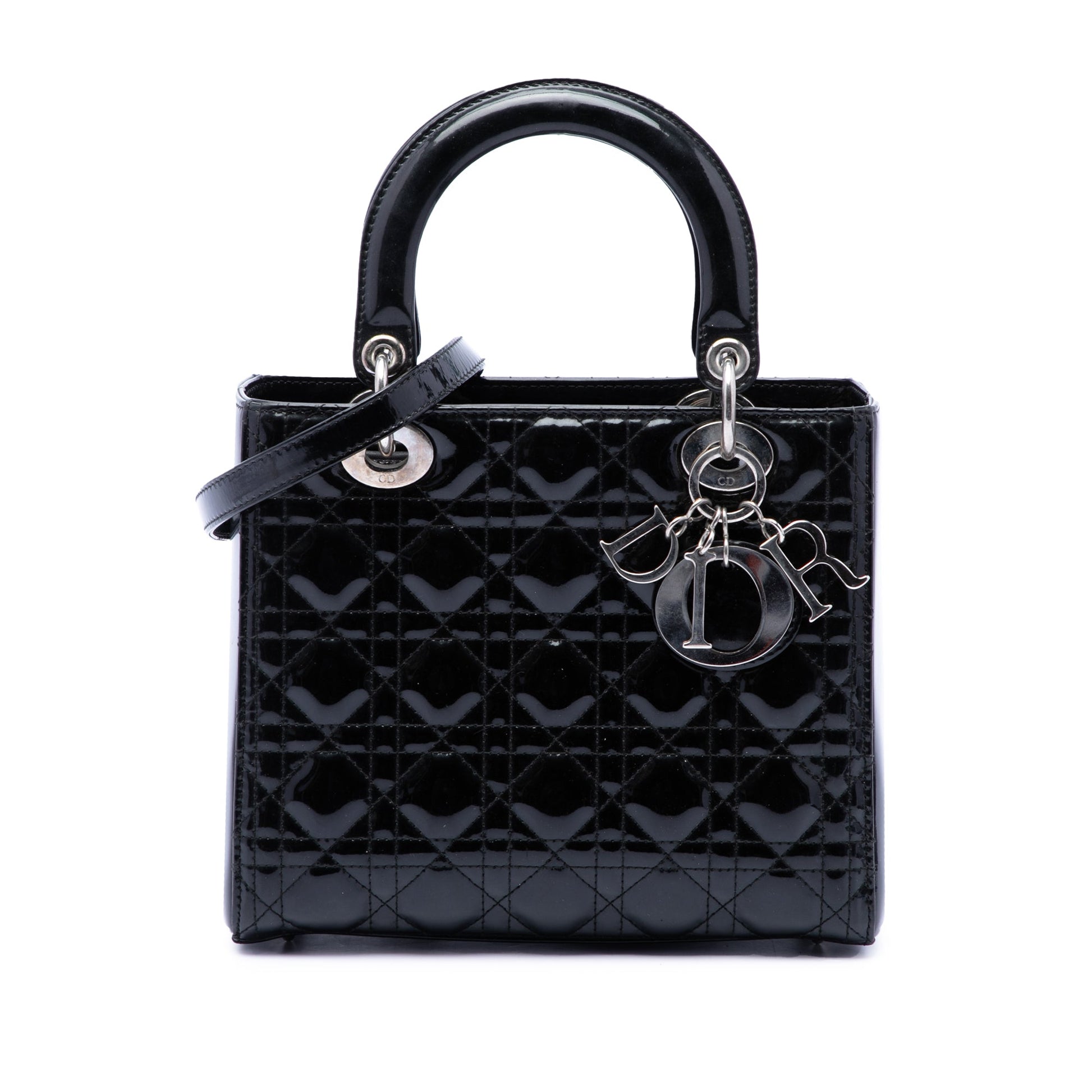 Dior Medium Patent Cannage Lady Dior