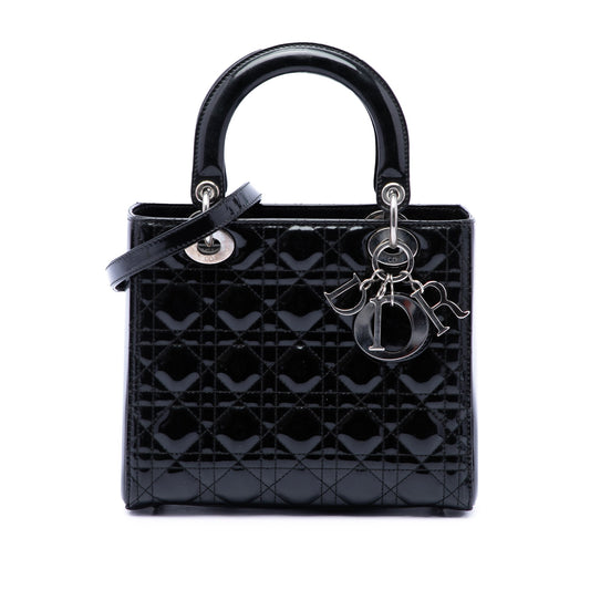 Dior Medium Patent Cannage Lady Dior