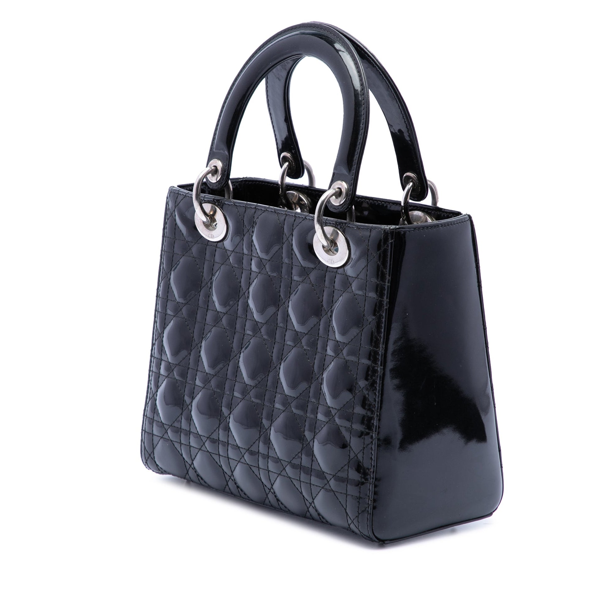 Dior Medium Patent Cannage Lady Dior