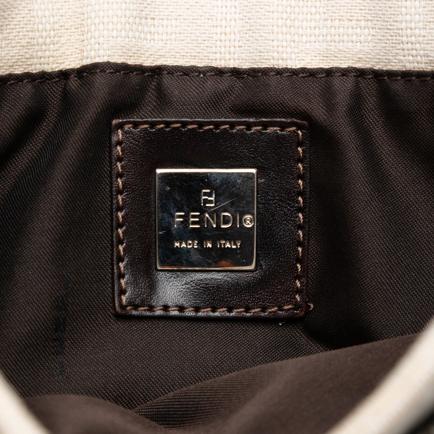 Fendi Zucca Canvas Shoulder Bag