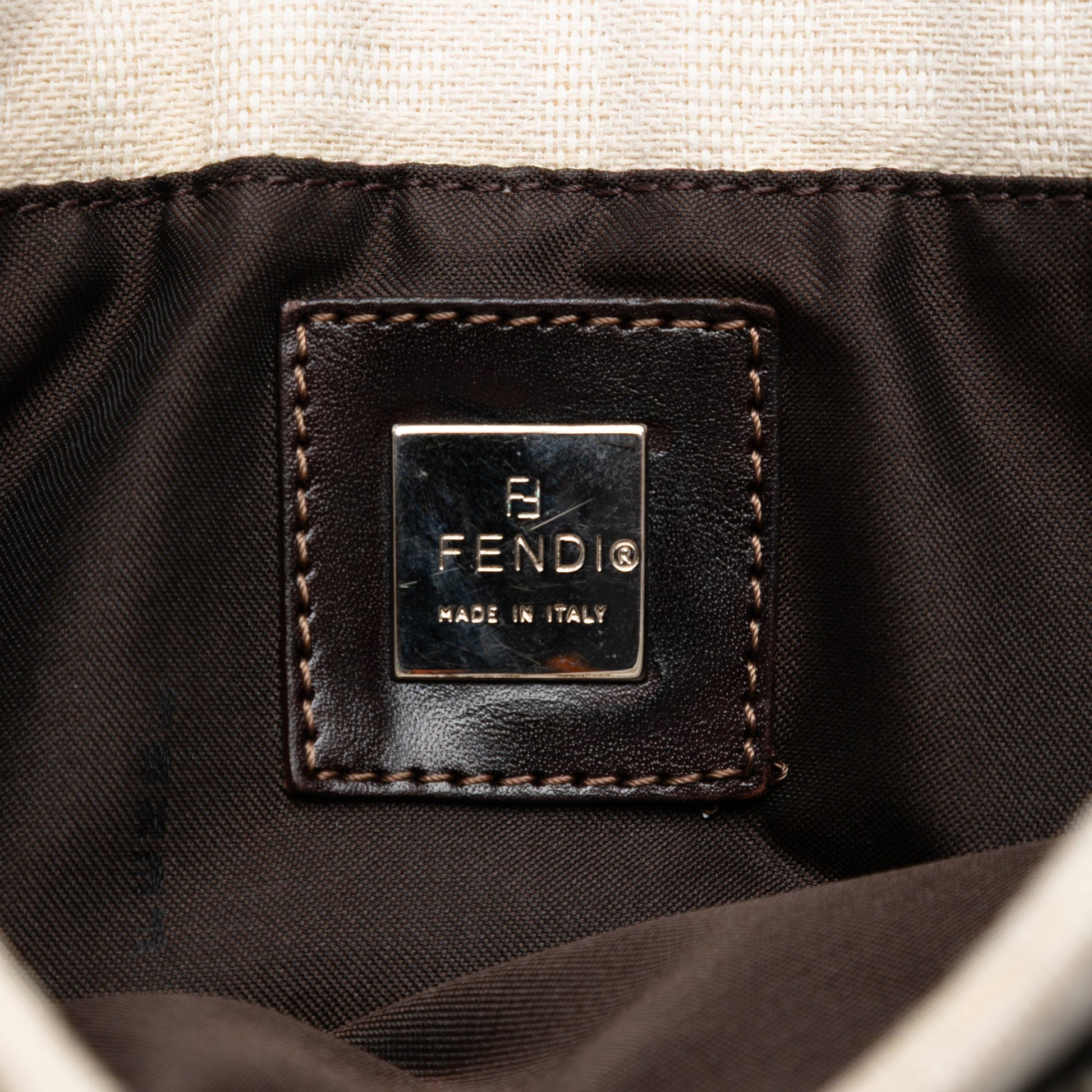 Fendi Zucca Canvas Shoulder Bag