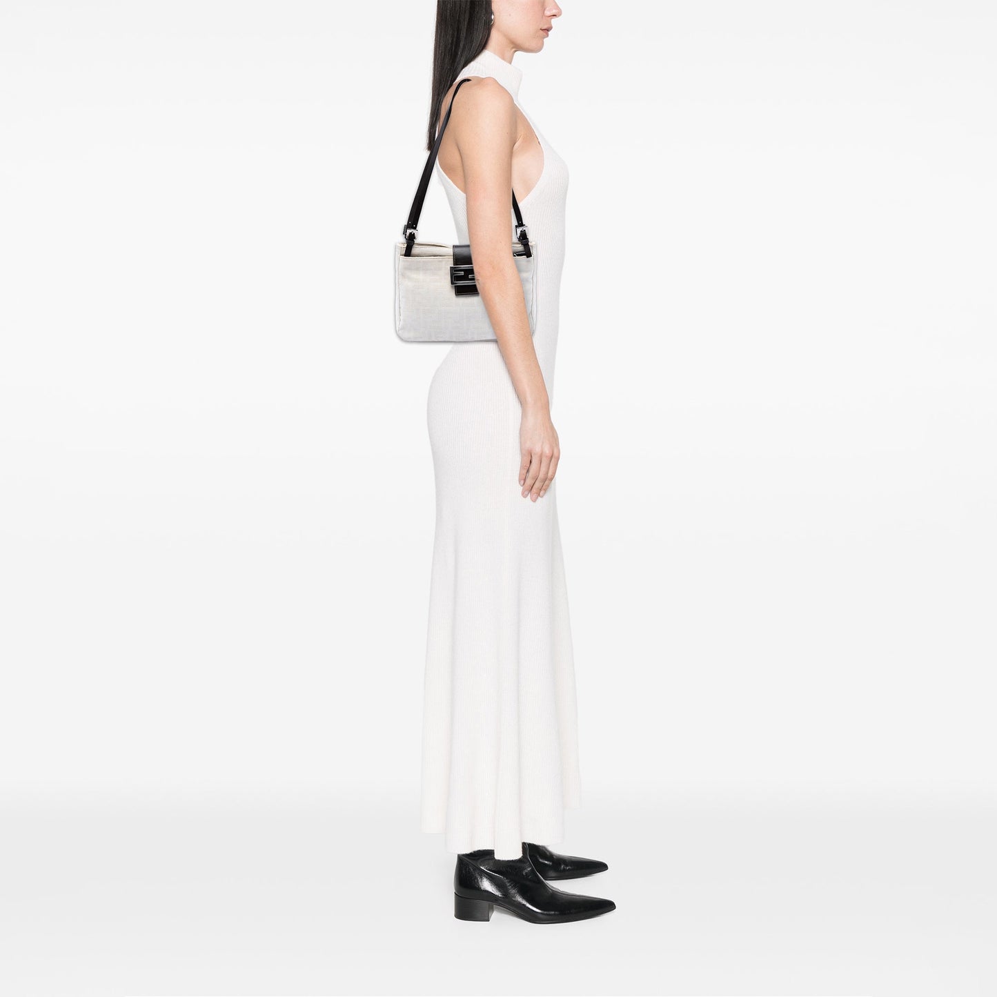 Fendi Zucca Canvas Shoulder Bag