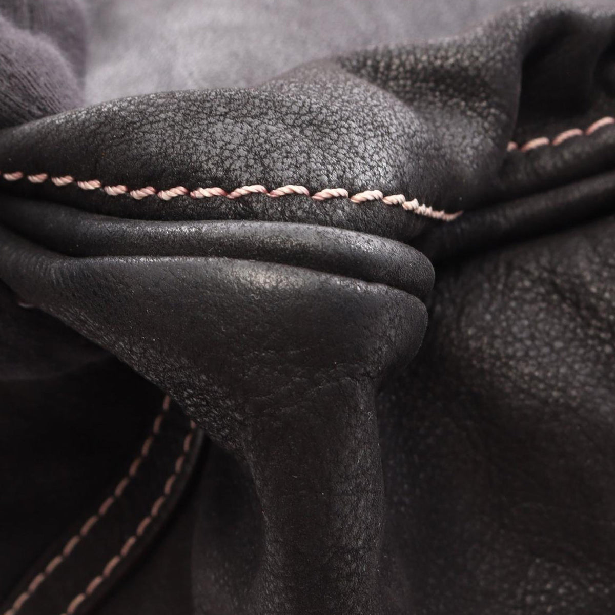 LOEWE Nubuck Anagram Madrid Fringe Shoulder Bag — Black