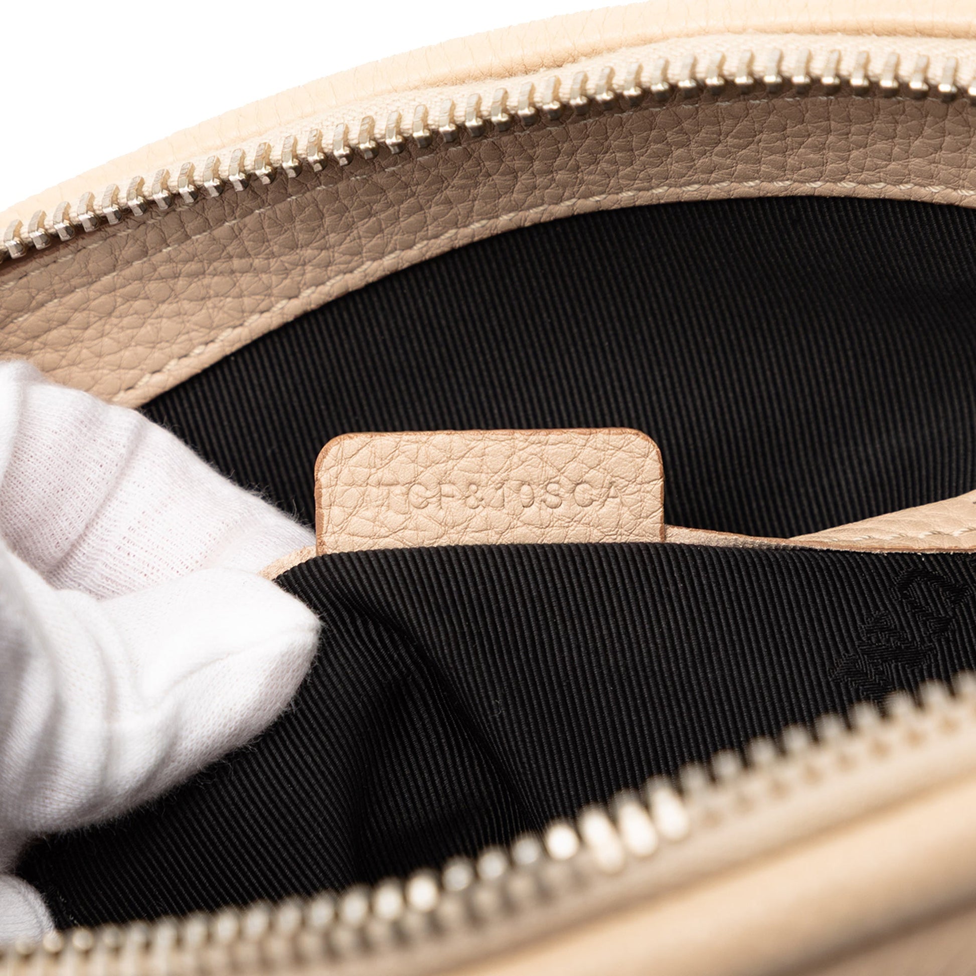 Burberry Small Grained Calfskin Bloomsbury Top Handle Bag