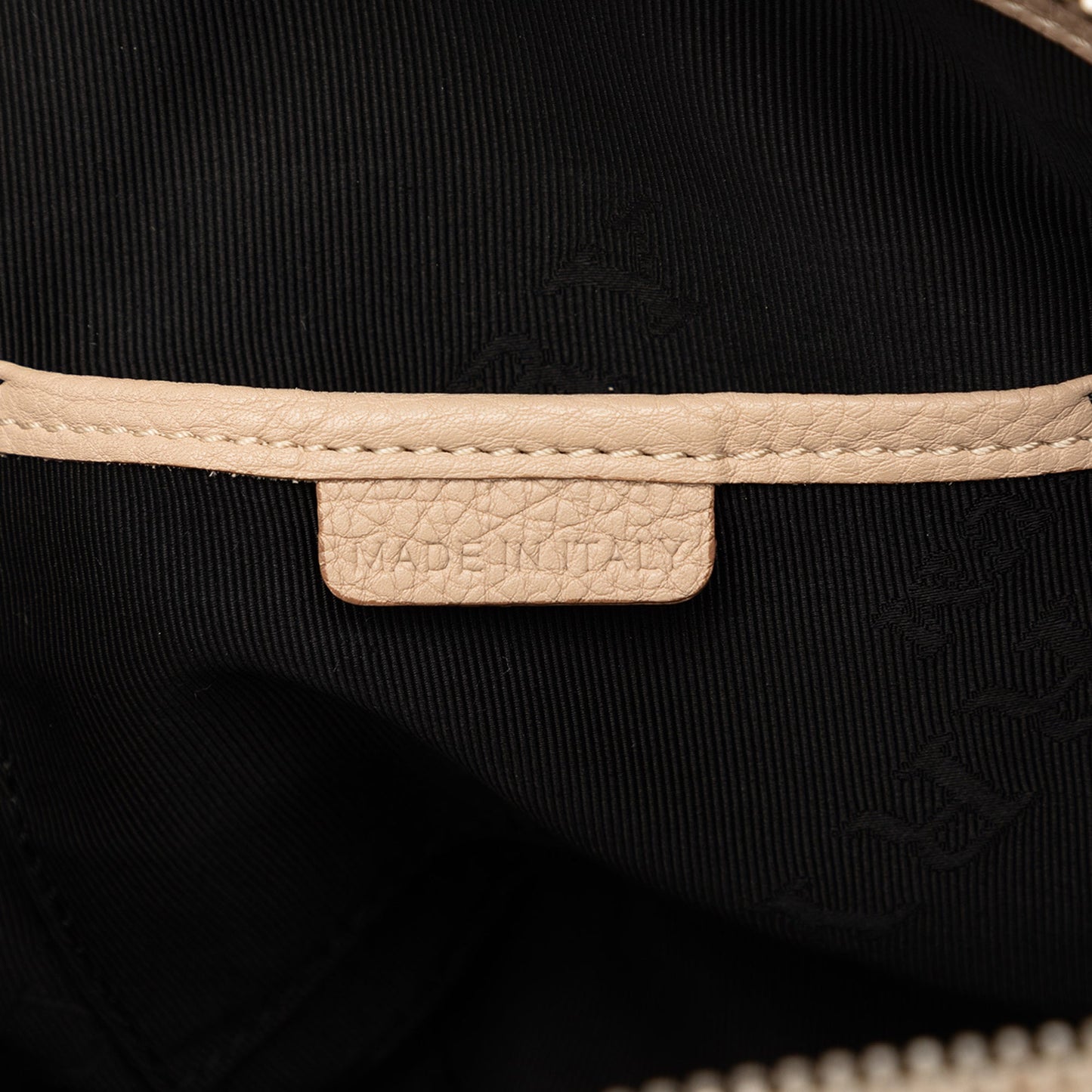 Burberry Small Grained Calfskin Bloomsbury Top Handle Bag